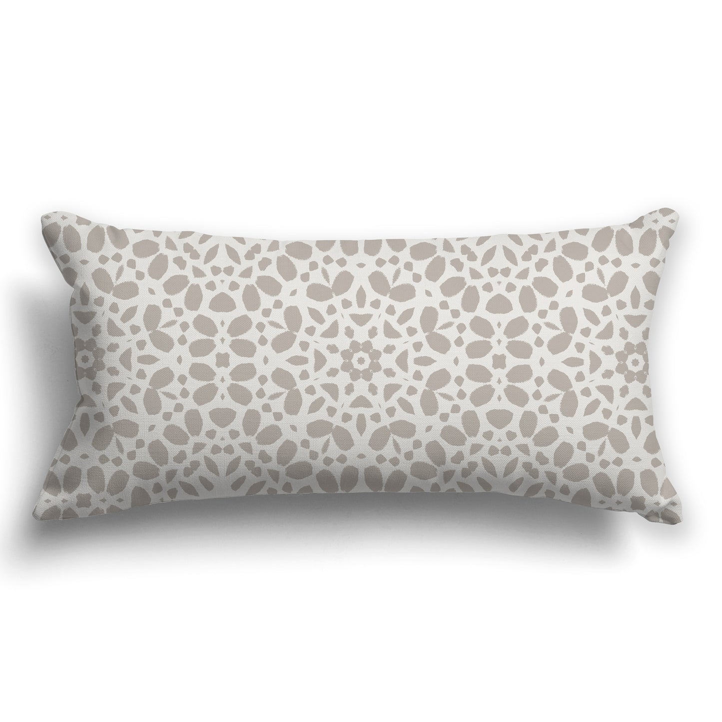 Throw Pillow with Circular Two-tone Taupe Repeat Pattern on Both Sides, CAPC-1202-191