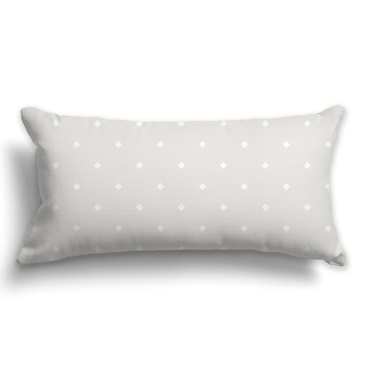 Light Taupe Throw Pillow with Large White/Beige-white Diamond Pattern on Front, CAPC-1204-102