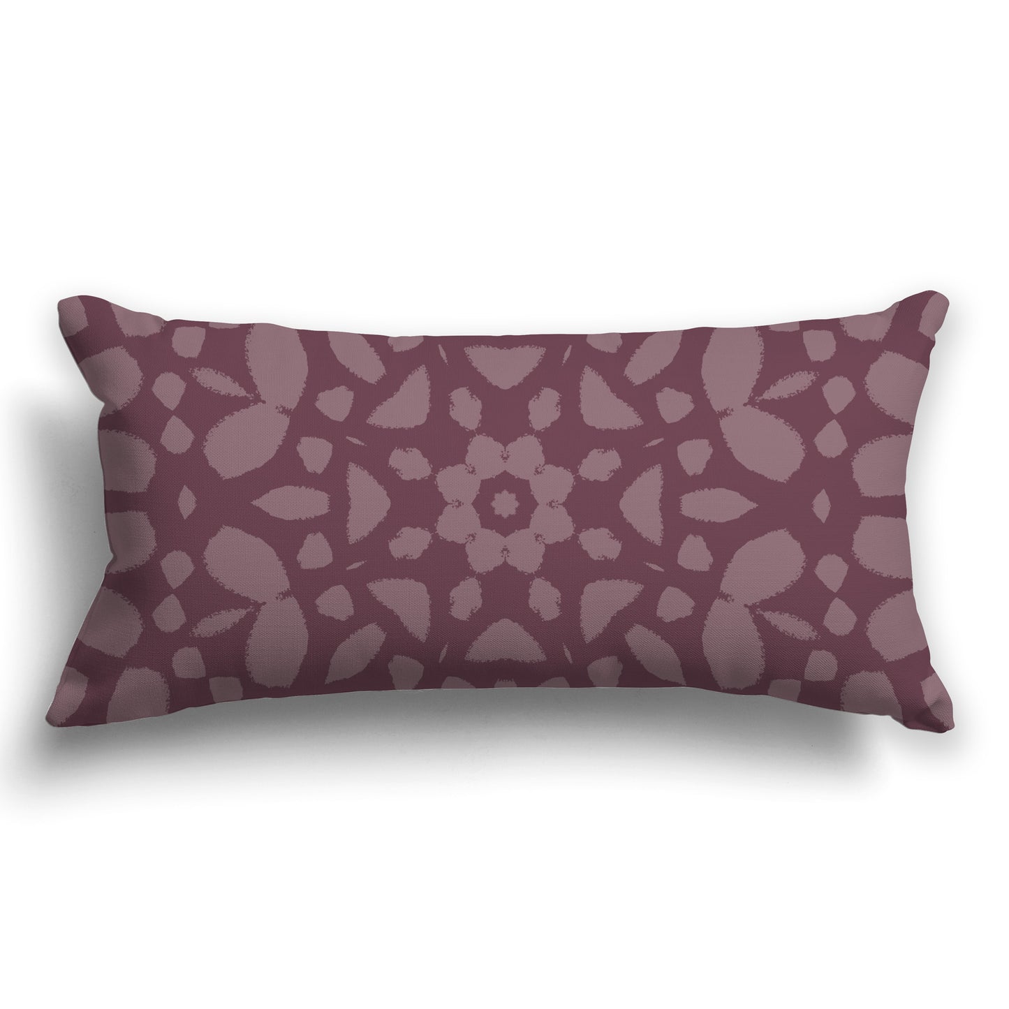 Plum Throw Pillow with Medium Plum Circular Graphic on Both Sides, CAPC-1211-183