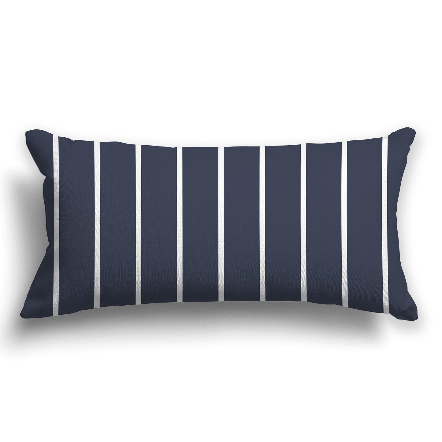 Dark Blue Throw Pillow with White/Beige-white Stripes on Front, CAPC-1212-062