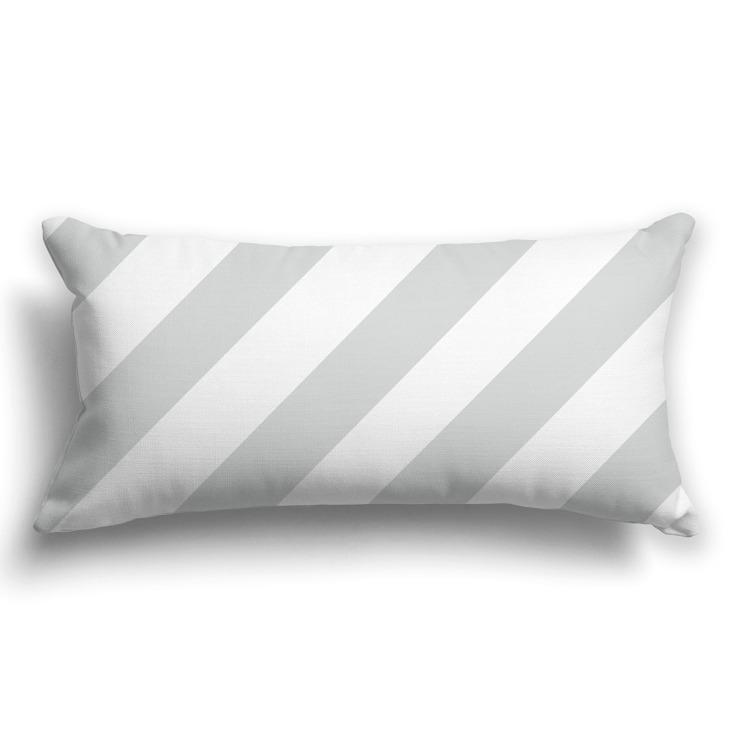 Throw Pillow with Pale Grey and White/Beige-white Diagonal Bars on Both Sides, CAPC-1214-033