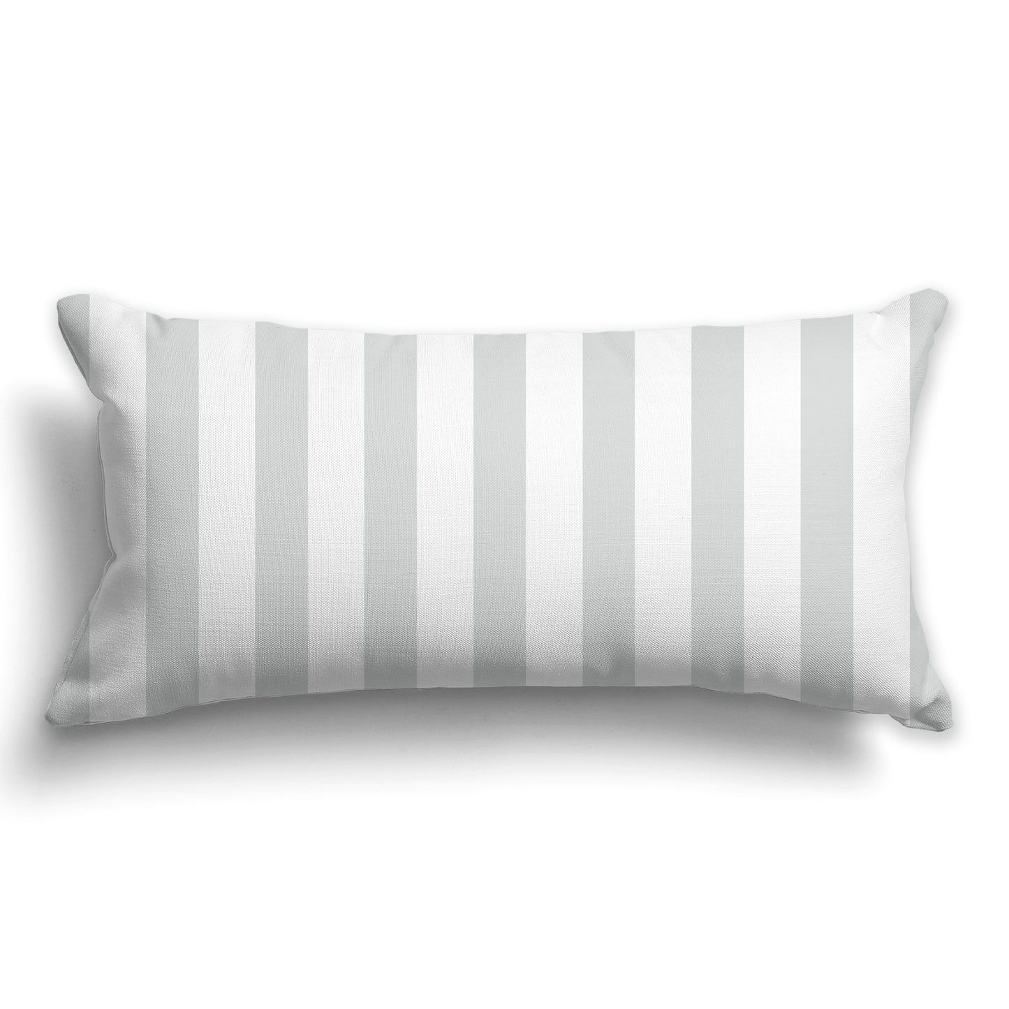 White/Beige-white Throw Pillow with Vertical Pale Grey Bars on Front, CAPC-1214-051