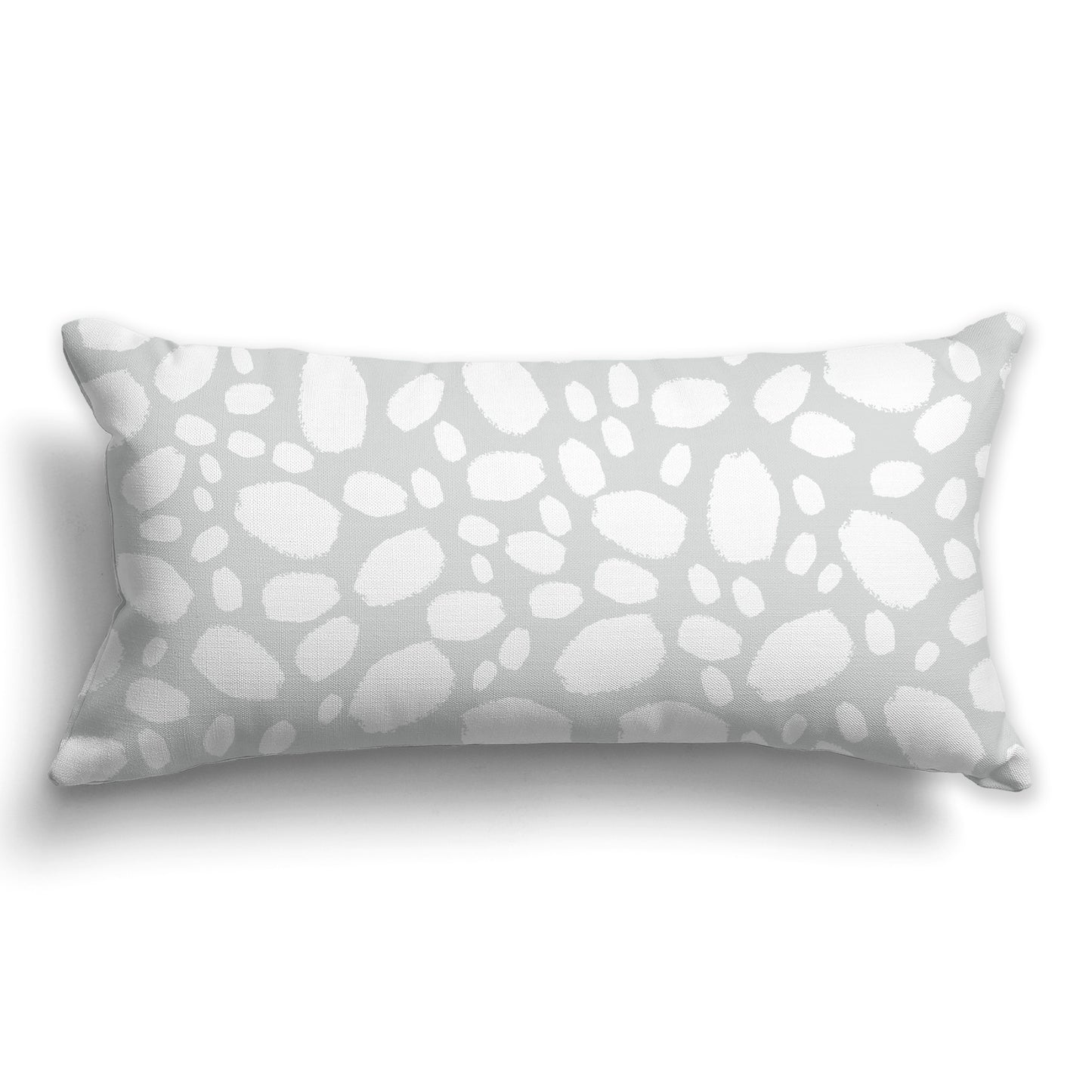 Pale Grey Throw Pillow with White/Beige-white Paint Dabs on Both Sides, CAPC-1214-092