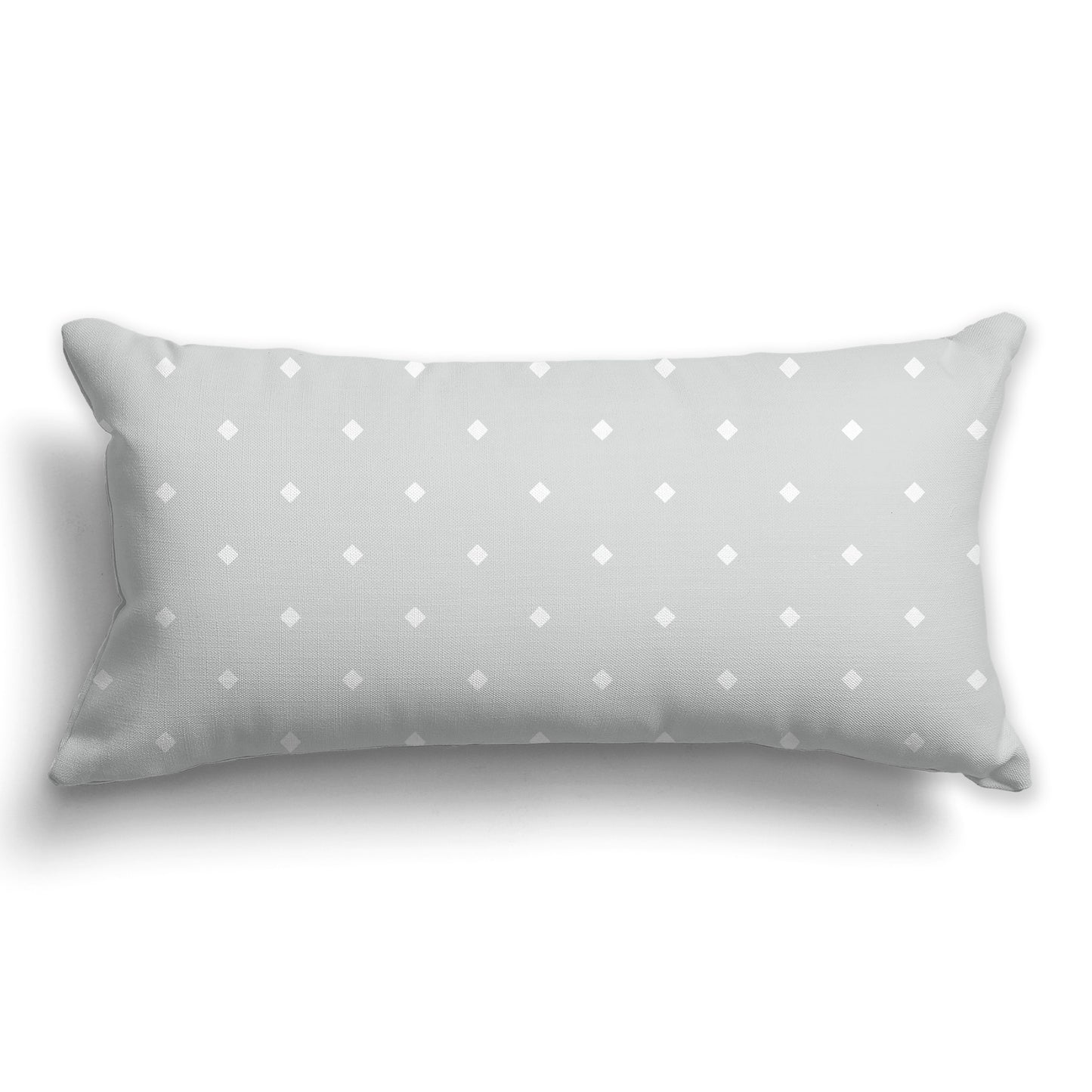 Pale Grey Throw Pillow with Large White/Beige-white Diamond Pattern on Front, CAPC-1214-102