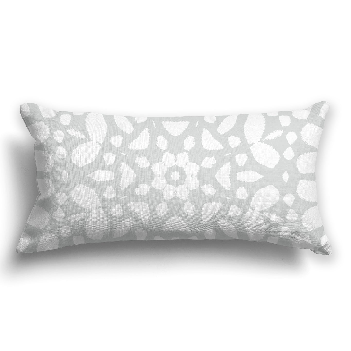 Pale Grey Throw Pillow with White/Beige-white Circular Graphic on Both Sides, CAPC-1214-182