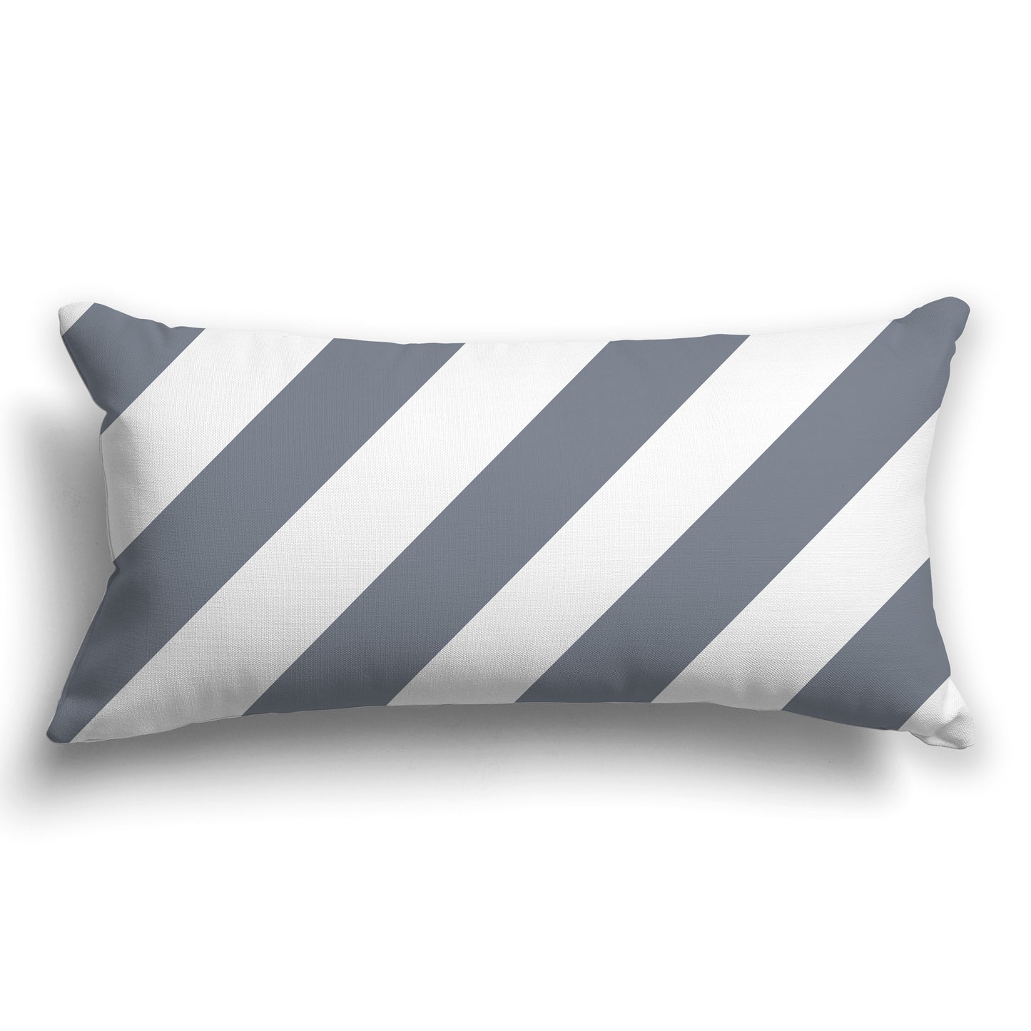 Throw Pillow with Grey and White/Beige-white Diagonal Bars on Both Sides, CAPC-1221-032