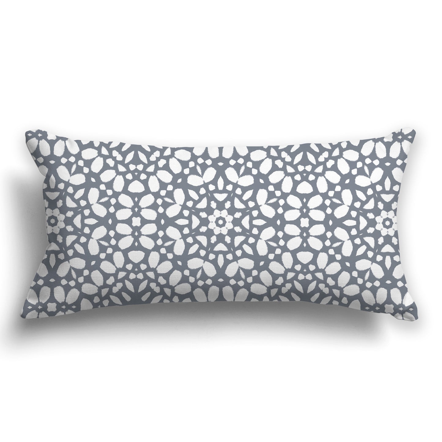 Throw Pillow with Circular Grey and White/Beige-white Repeat Graphic on Both Sides, CAPC-1221-194