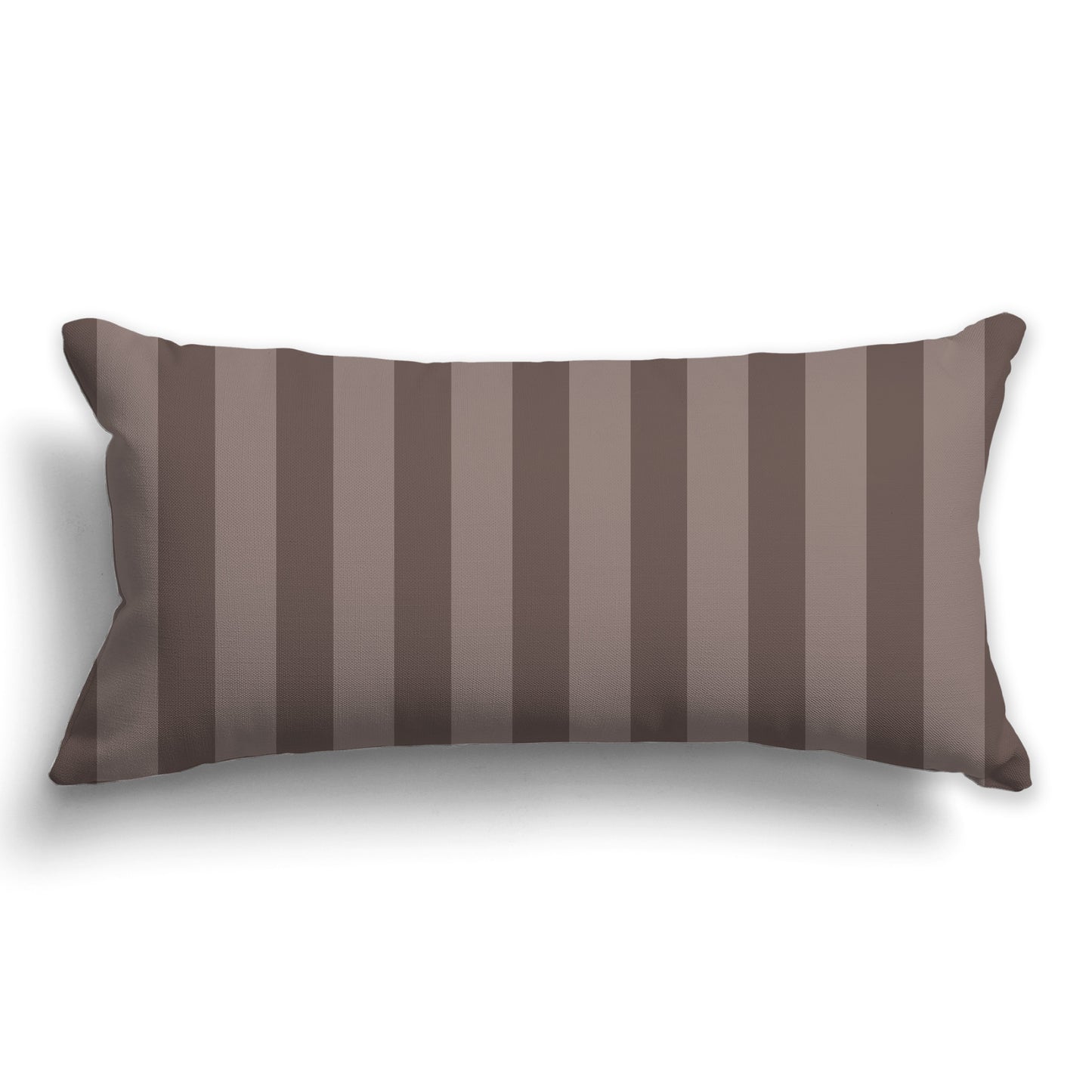 Medium Brown Throw Pillow with Brown Vertical Bars on Front, CAPC-1222-056