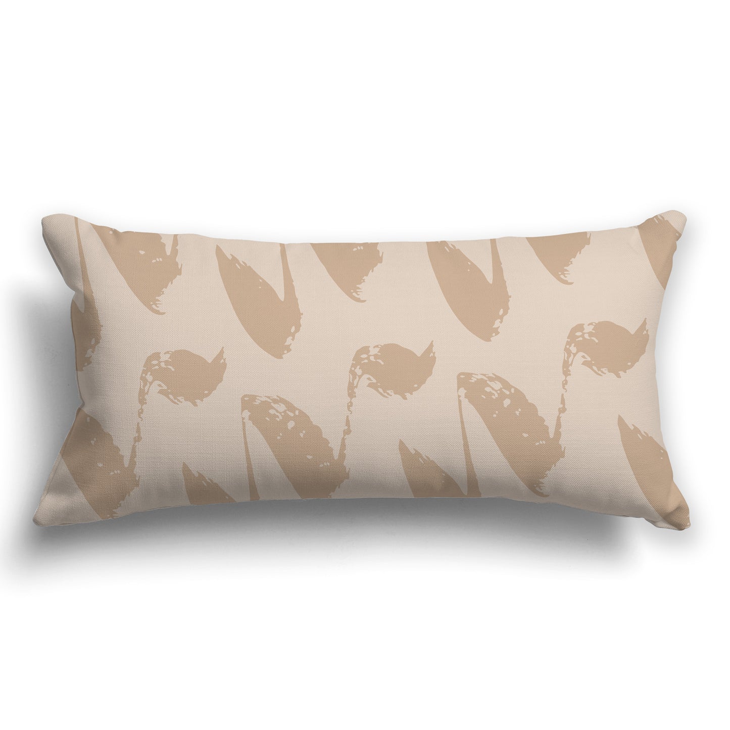 Pale Caramel Throw Pillow with Light Caramel Squiggle Pattern on Both Sides, CAPC-1222-081