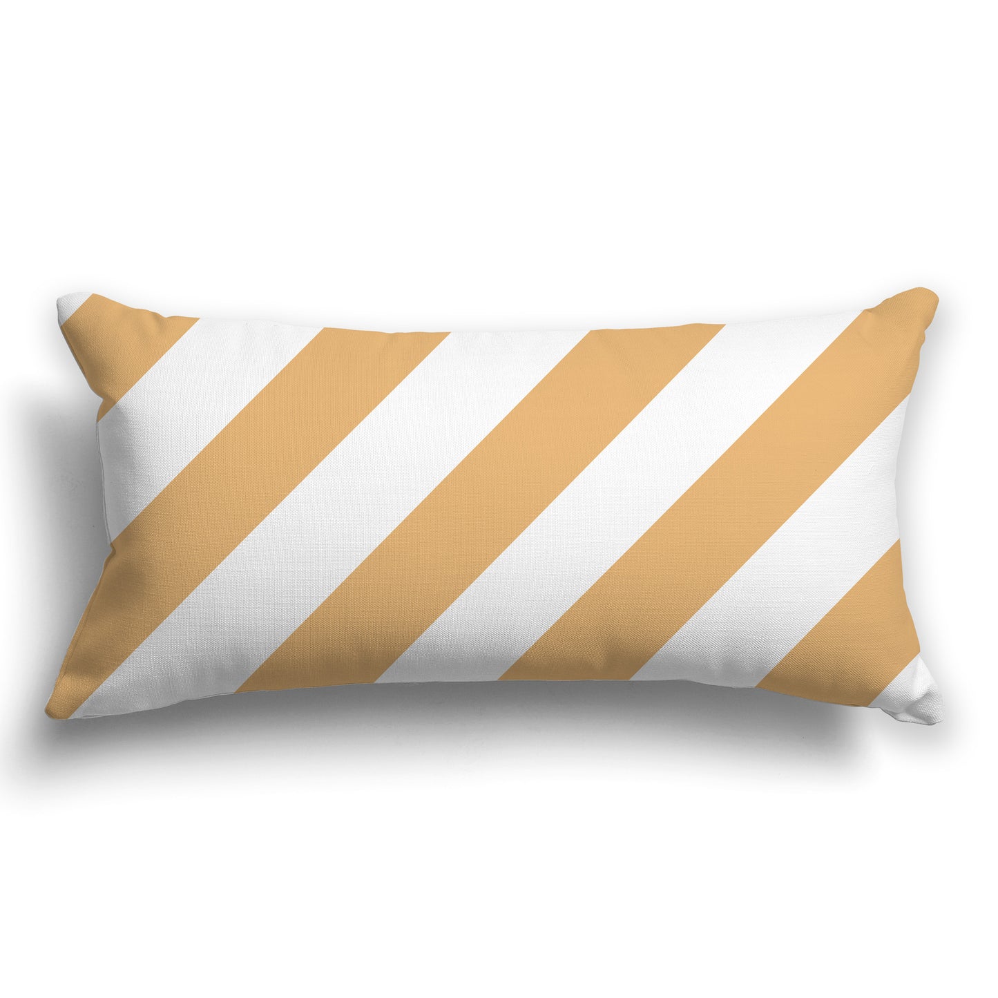 Throw Pillow with Orange and White/Beige-white Diagonal Bars on Both Sides, CAPC-1232-031