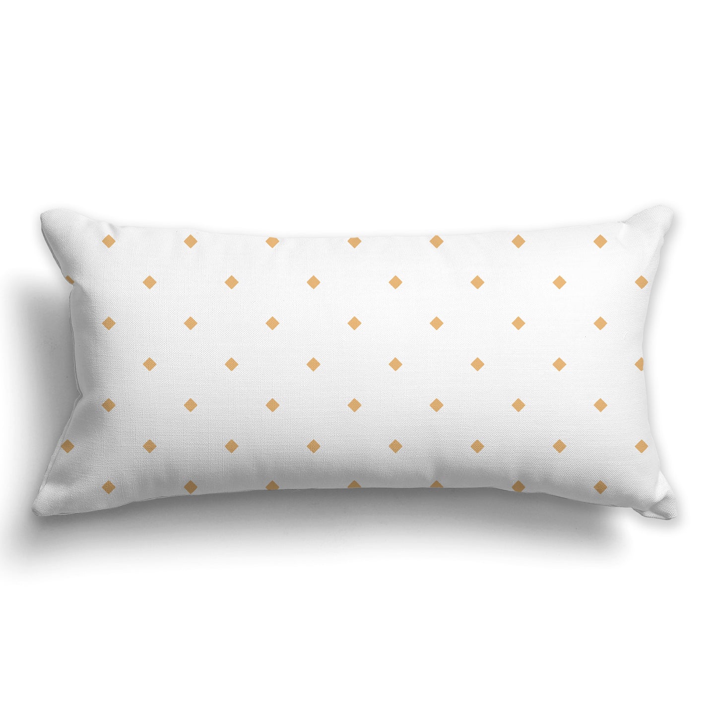 White/Beige-white Throw Pillow with Large Orange Diamond Pattern on Front, CAPC-1232-101