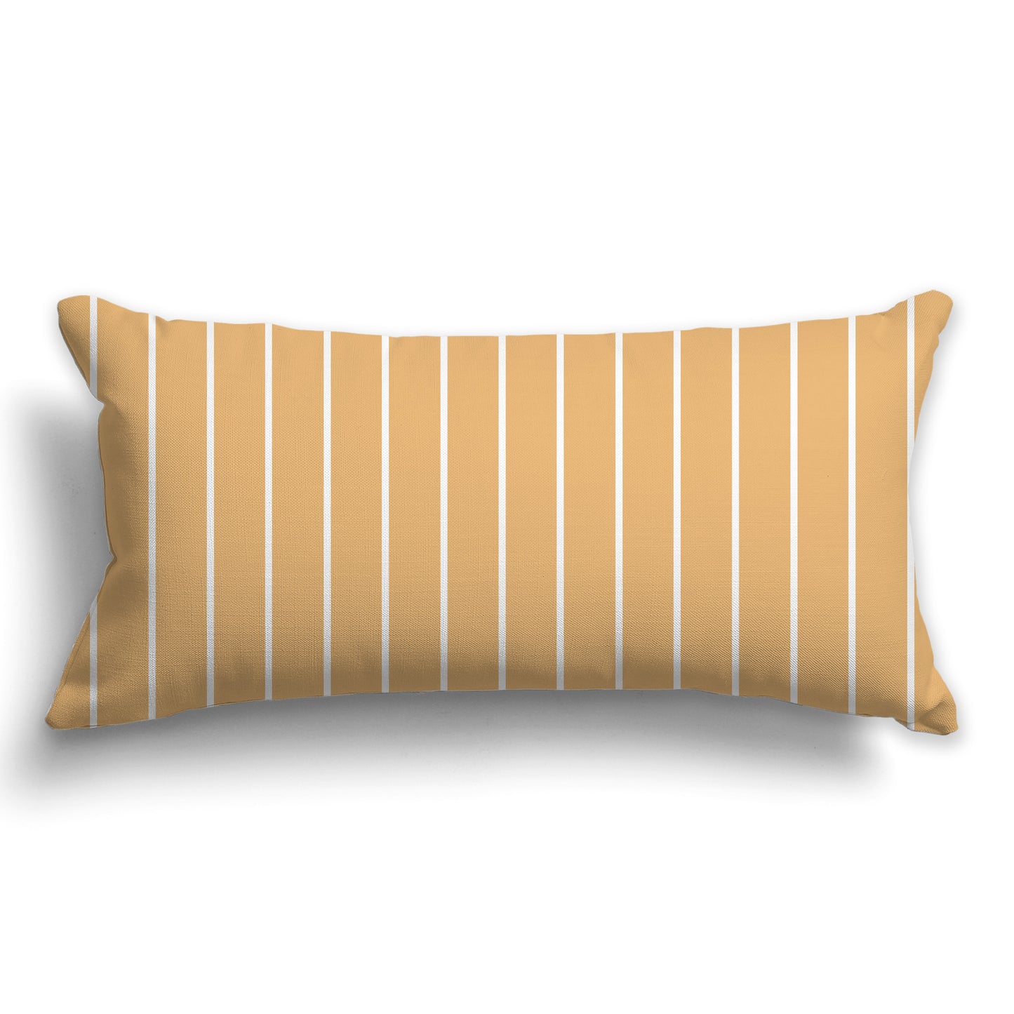 Orange Throw Pillow with Fine Vertical White/Beige-white Stripes on Front, CAPC-1232-152