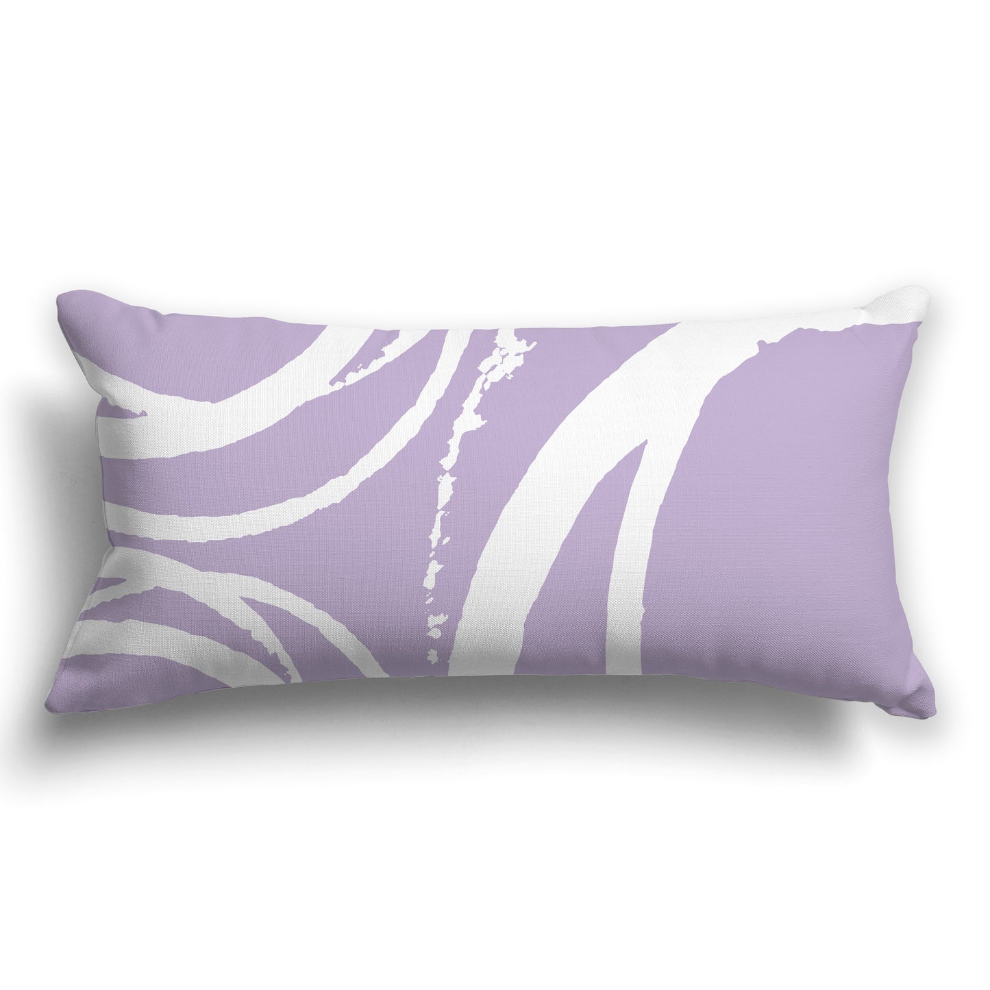 Mauve Throw Pillow with a Circular White/Beige-white Graphic on Both Sides, CAPC-1251-022