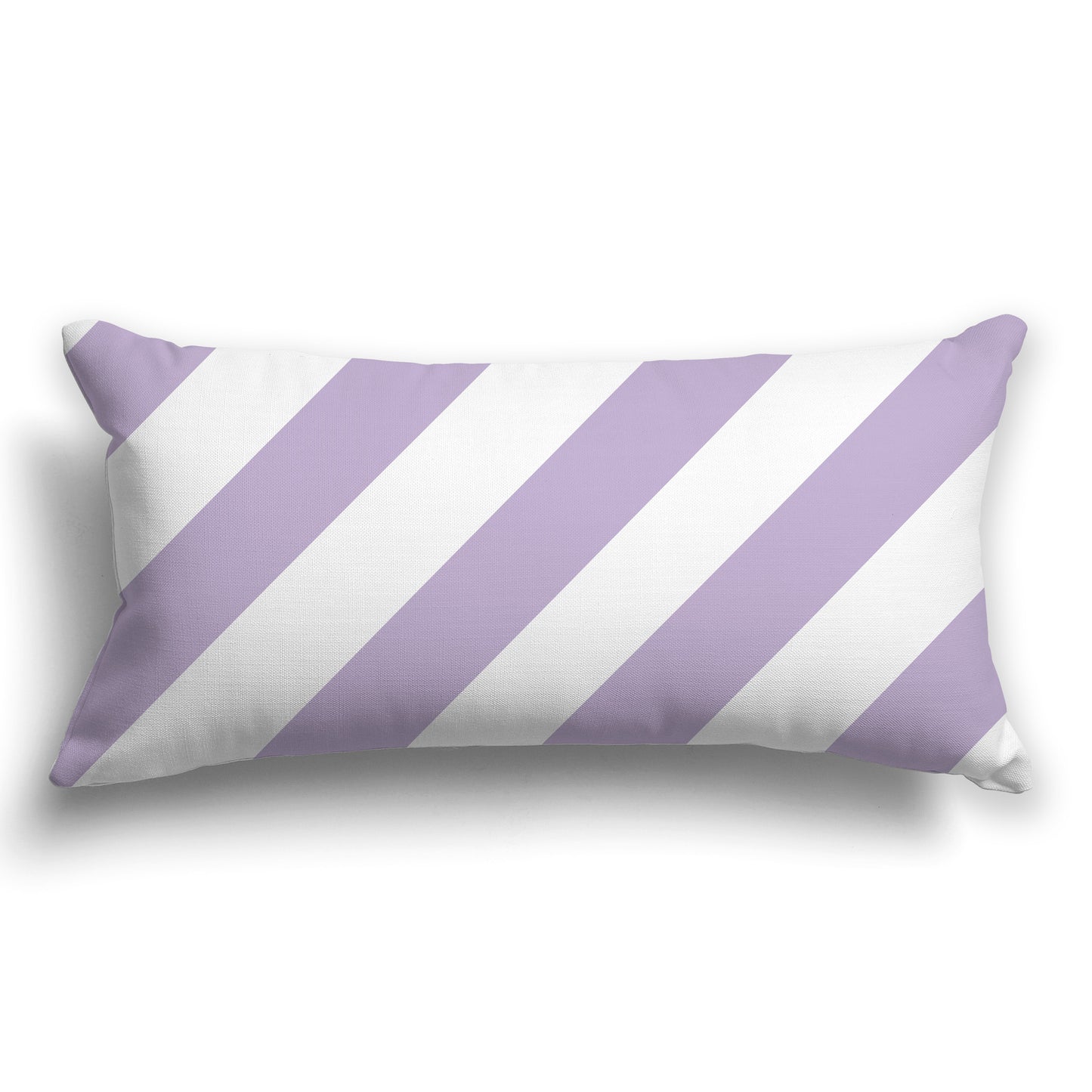 Throw Pillow with Mauve and White/Beige-white Diagonal Bars on Both Sides, CAPC-1251-031
