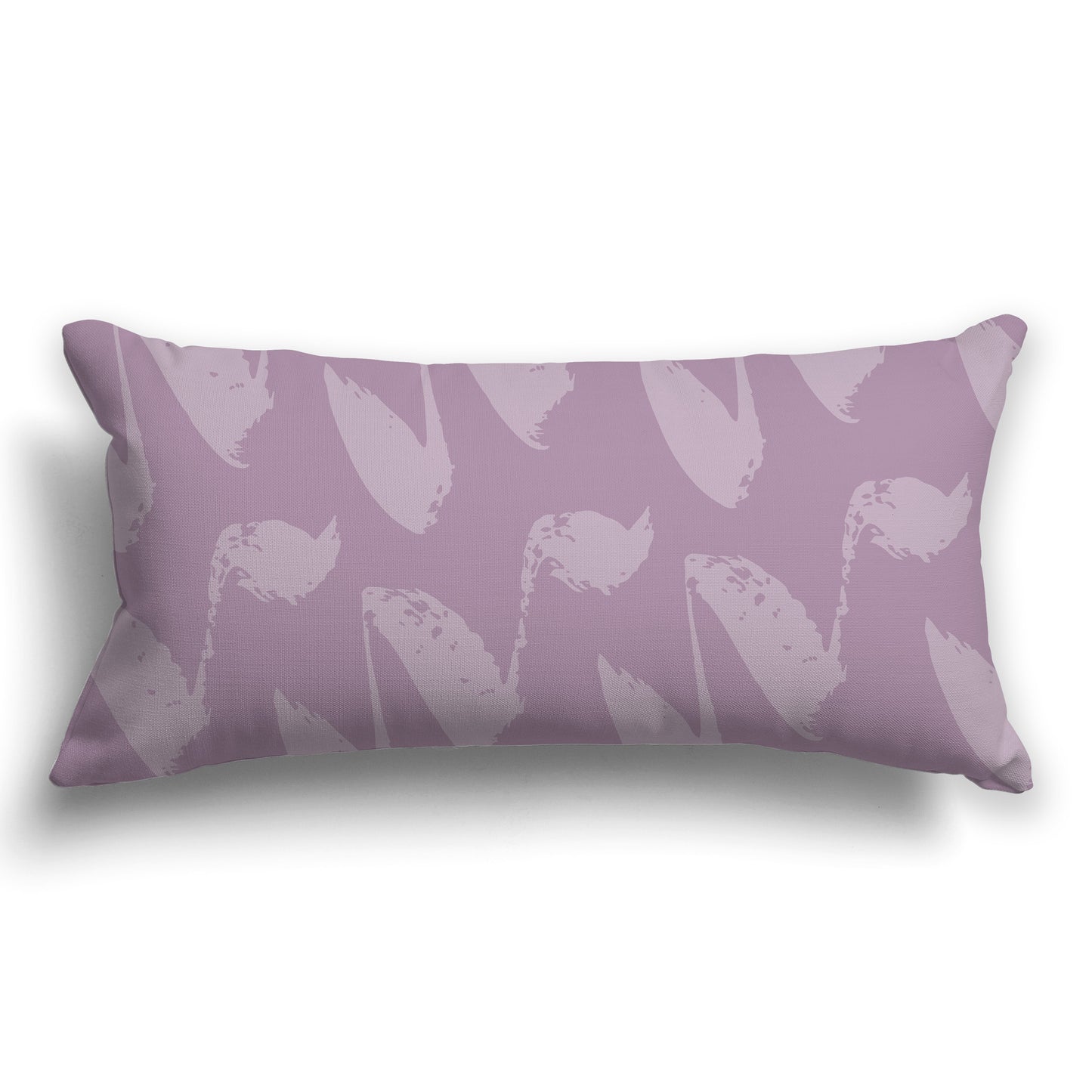 Mauve Throw Pillow with Light Mauve Squiggle Pattern on Both Sides, CAPC-1252-082