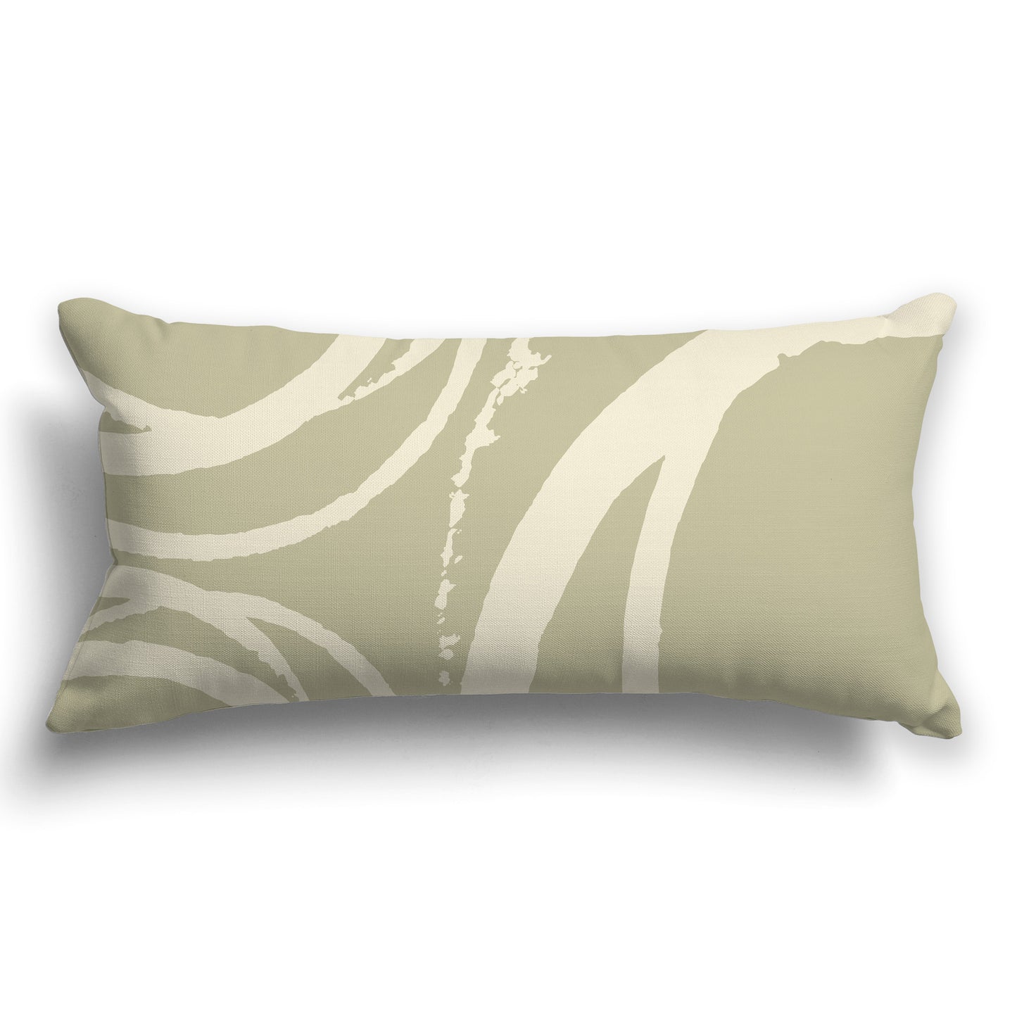 Green Throw Pillow with a Circular Yellow Graphic on Both Sides, CAPC-1255-022