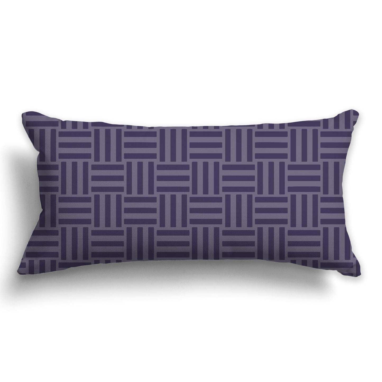 Throw Pillow with Two-tone Purple Basket Weave Pattern on Both Sides, CAPC-1261-141
