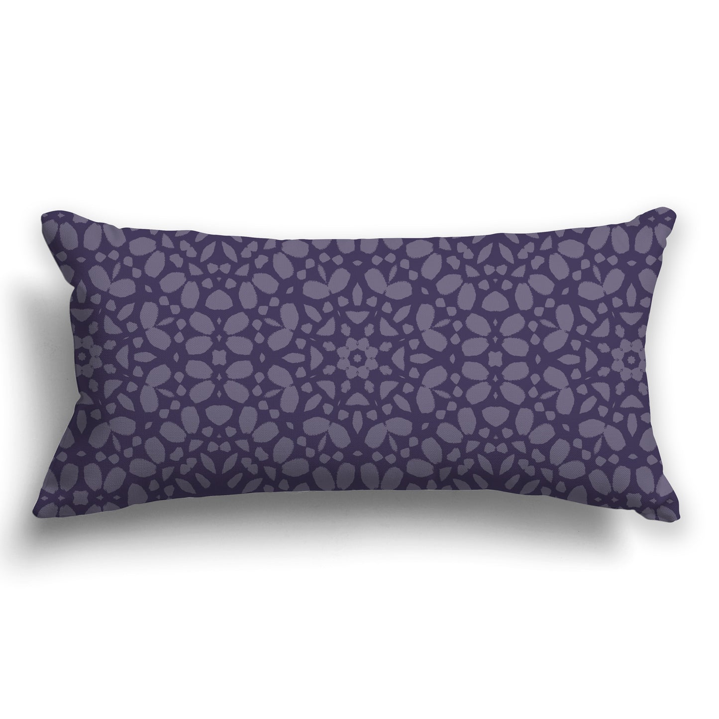 Throw Pillow with Circular Two-tone Purple Repeat Pattern on Both Sides, CAPC-1261-192