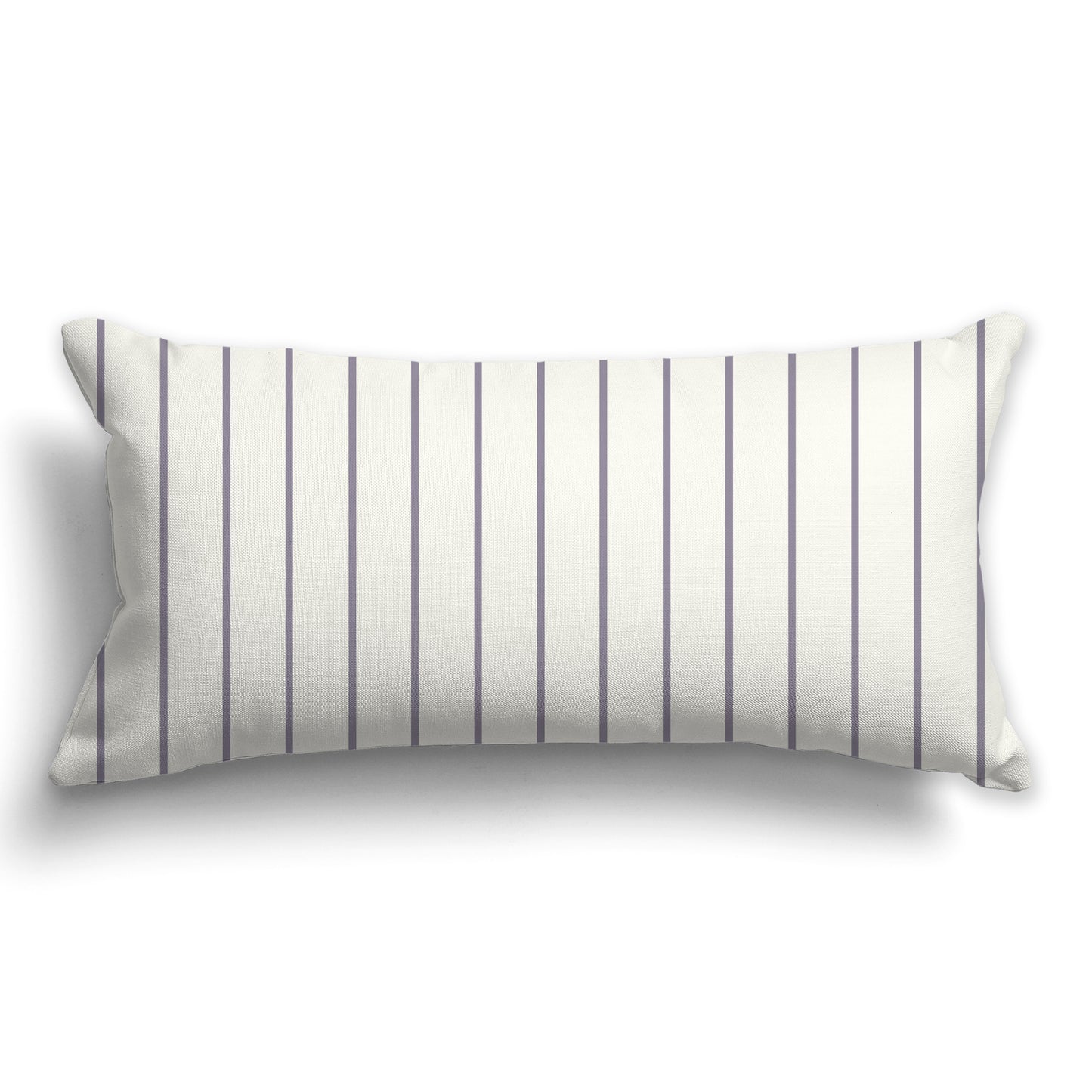 Pale Cream Throw Pillow with Fine Vertical Lavender Stripes on Front, CAPC-1262-151