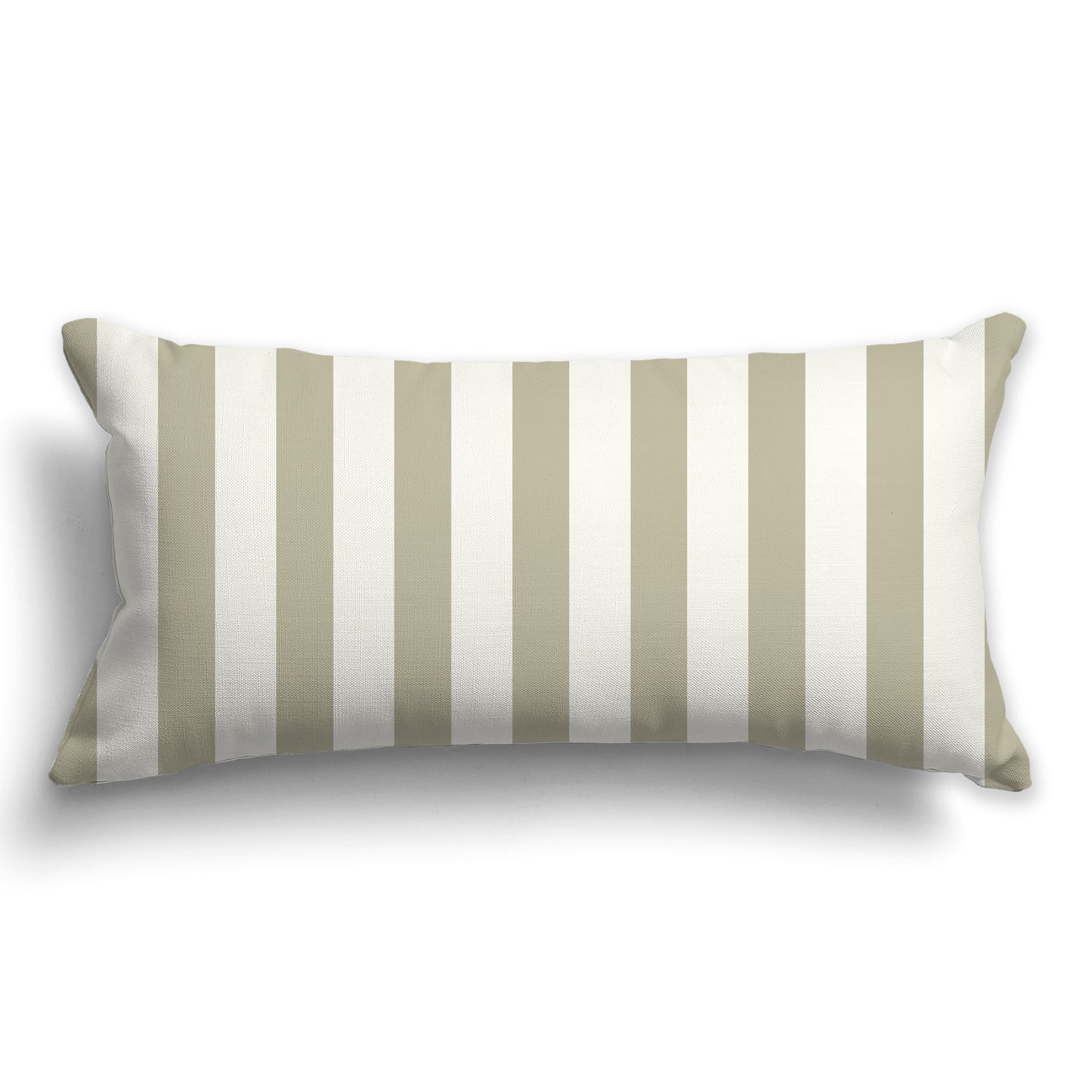 Cream Throw Pillow with Pastel Green Vertical Bars on Front, CAPC-1263-051
