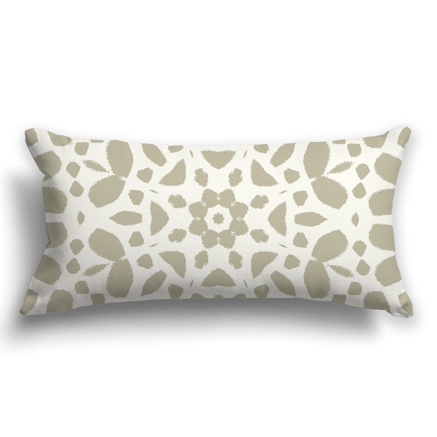 Cream Throw Pillow with Pastel Green Circular Graphic on Both Sides, CAPC-1263-181