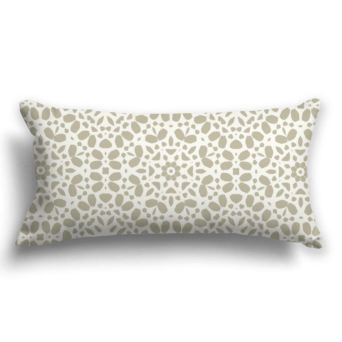 Throw Pillow with Circular Pastel Green and Pale Cream Repeat Graphic on Both Sides, CAPC-1263-191