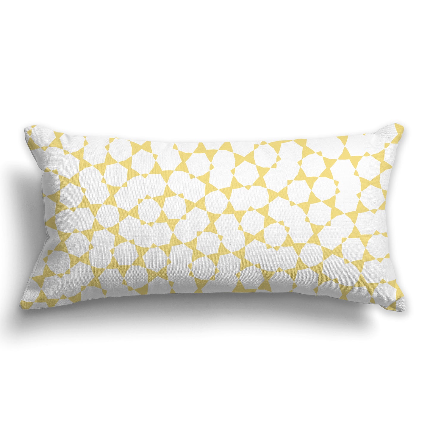 Throw Pillow with Light Yellow-Gold and White/Beige-white Pattern on Both Sides, CAPC-1381-203