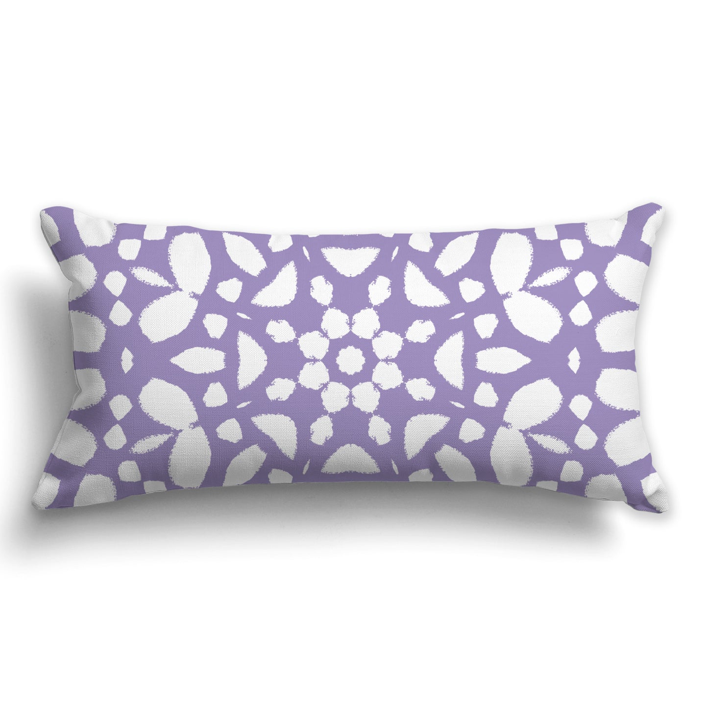 Light Purple Throw Pillow with White/Beige-white Circular Graphic on Both Sides, CAPC-1382-185