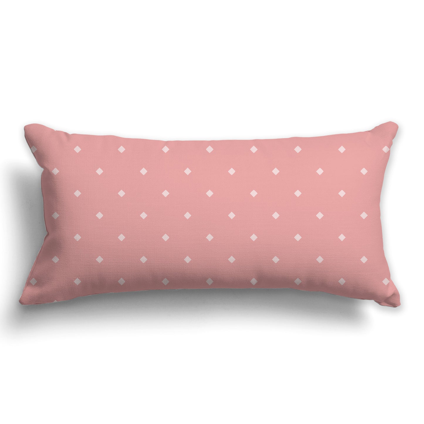 Light Pink Coral Throw Pillow with Large Pale Pink Coral Diamond Pattern on Front, CAPC-1383-101