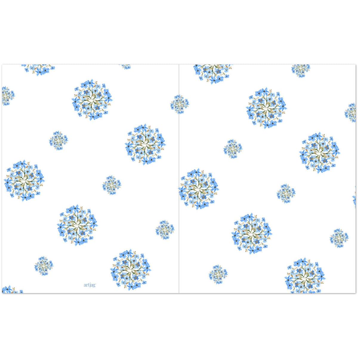 Cornflower Bloom Fine Art Watercolour Note Cards, Pack of 10 with Envelopes