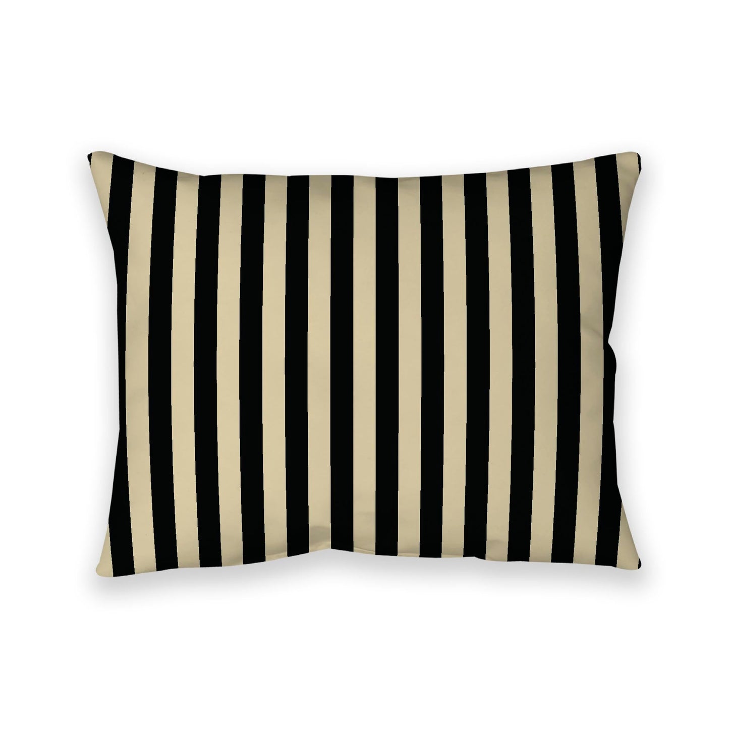 Desert Sand Cotton Canvas Cushion Covers with Black Bars on Front, CACU-CC-1014-051, 66 x 51 cm, 26 x 20 inches