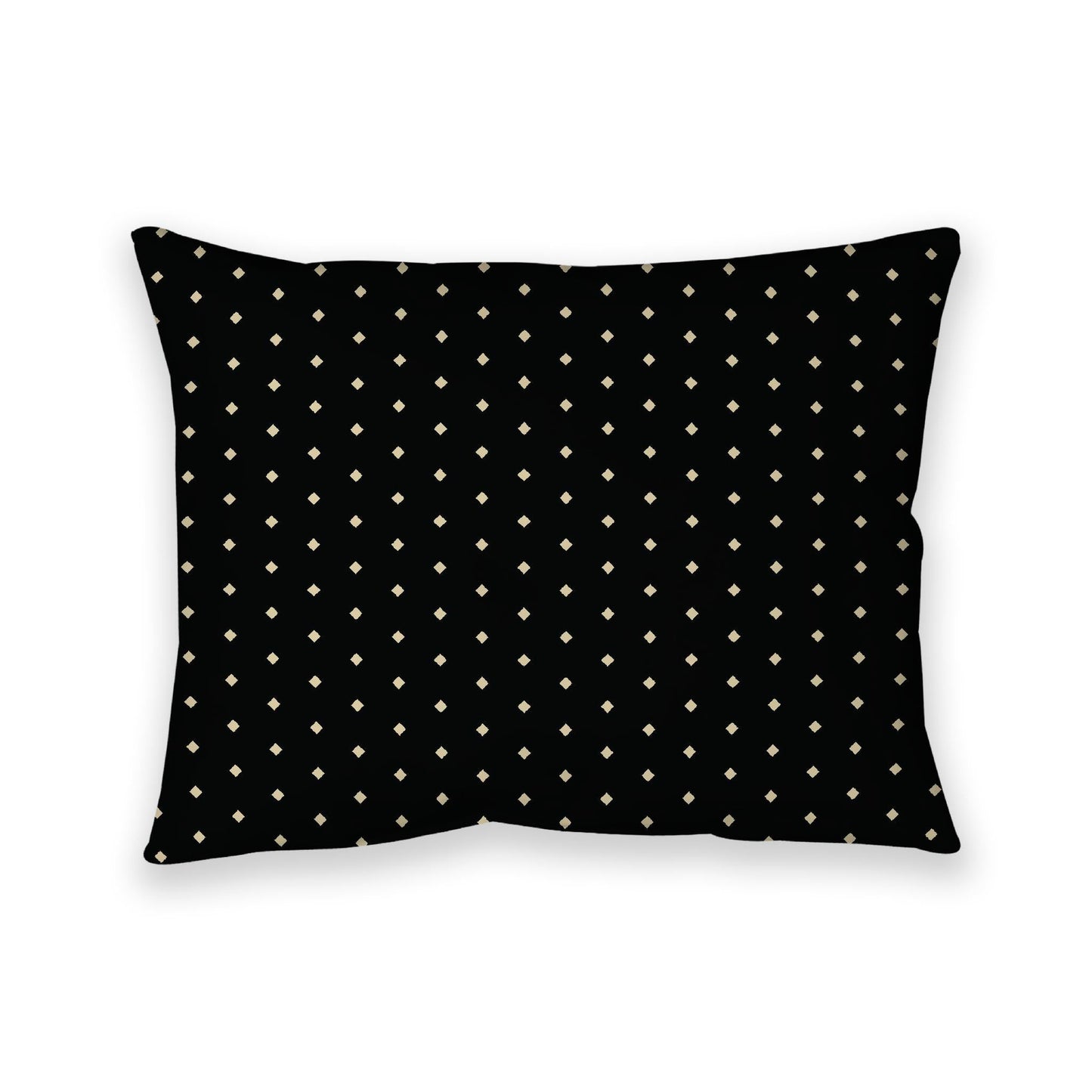 Black Cotton Canvas Cushion Covers with Fine Desert Sand Diamonds on Front, CACU-CC-1014-112, 66 x 51 cm, 26 x 20 inches