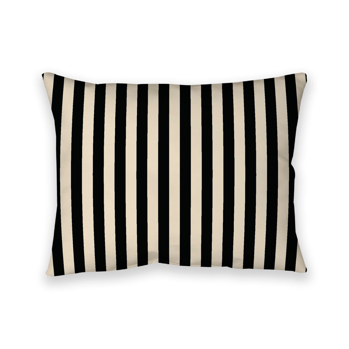 Beige Cotton Canvas Cushion Covers with Black Bars on Front, CACU-CC-1015-051, 66 x 51 cm, 26 x 20 inches