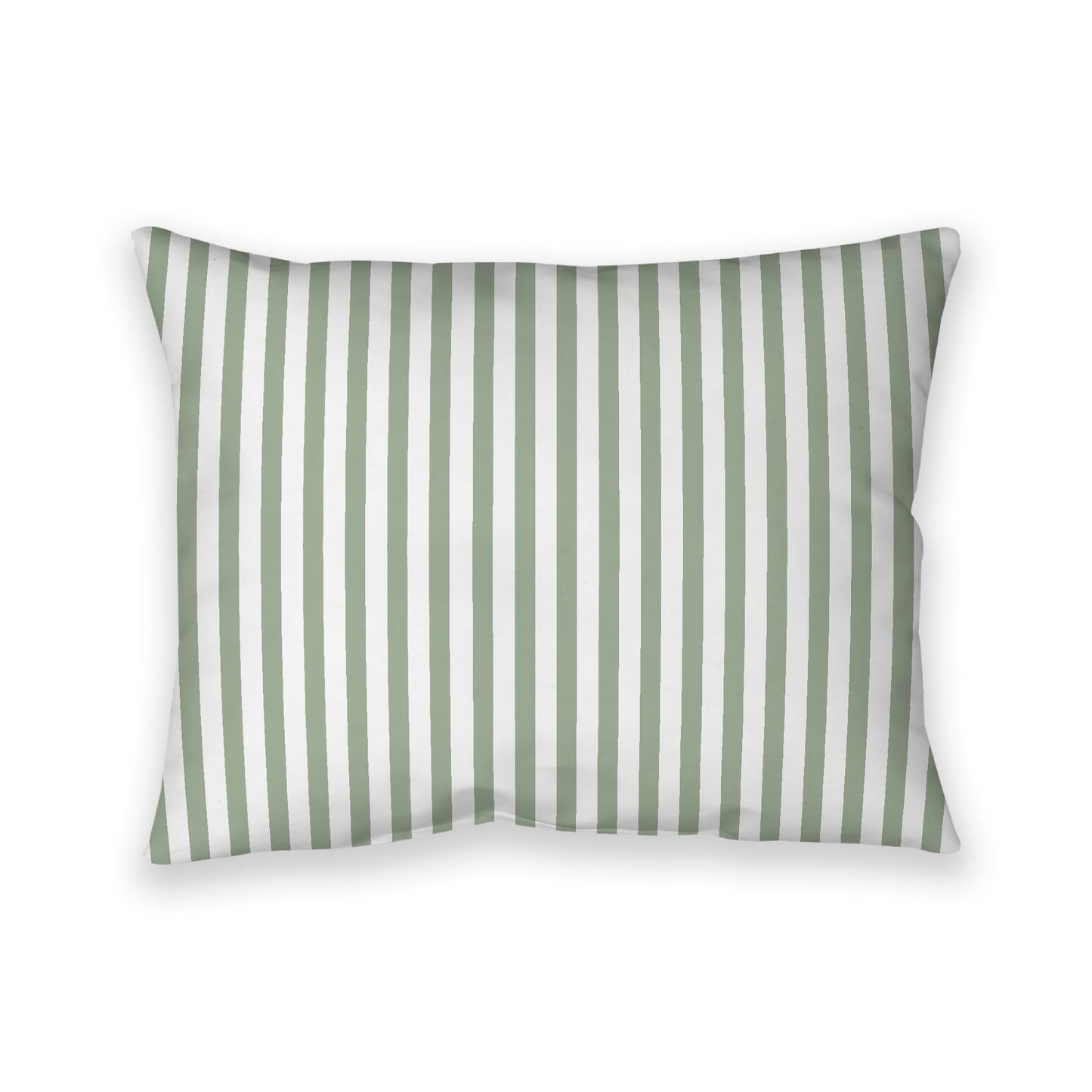 Off-White Cotton Canvas Cushion Covers with Thin Green Bars on Front, CACU-CC-1052-241, 66 x 51 cm, 26 x 20 inches