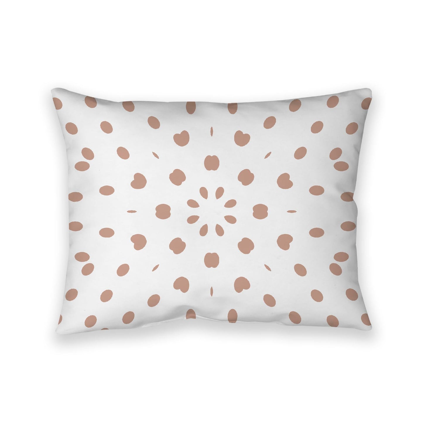 Off-White Cotton Canvas Cushion Covers with Salmon Burst Pattern on Front, CACU-CC-1139-231, 66 x 51 cm, 26 x 20 inches