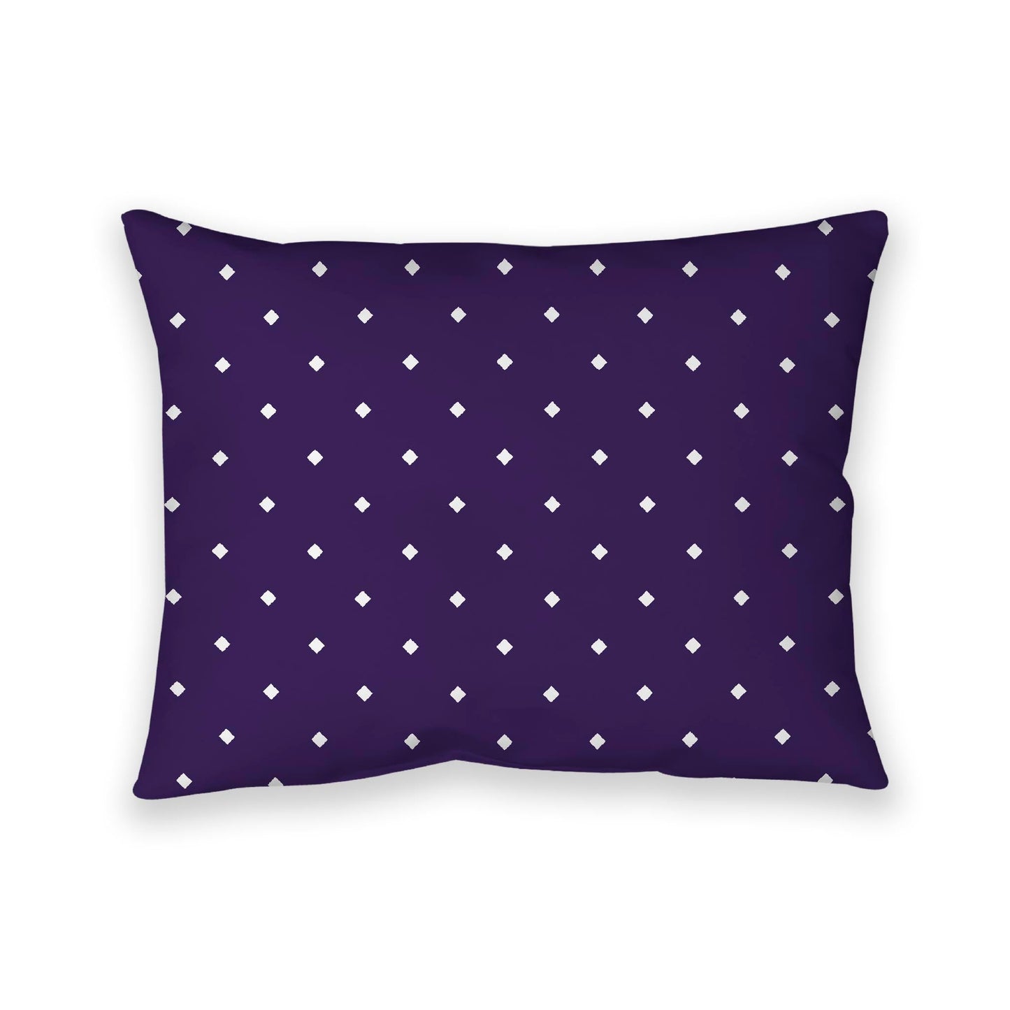 Purple Cotton Canvas Cushion Covers with Off-White Diamonds on Front, CACU-CC-1143-102, 66 x 51 cm, 26 x 20 inches