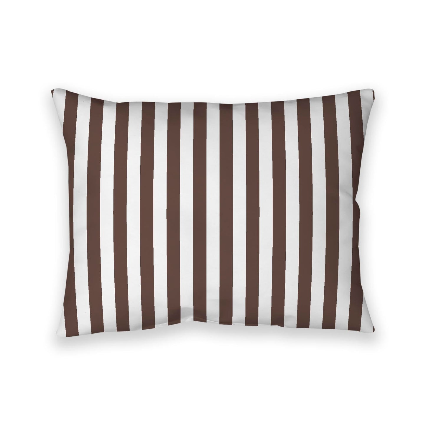 Off-White Cotton Canvas Cushion Covers with Brown Bars on Front, CACU-CC-1161-051, 66 x 51 cm, 26 x 20 inches