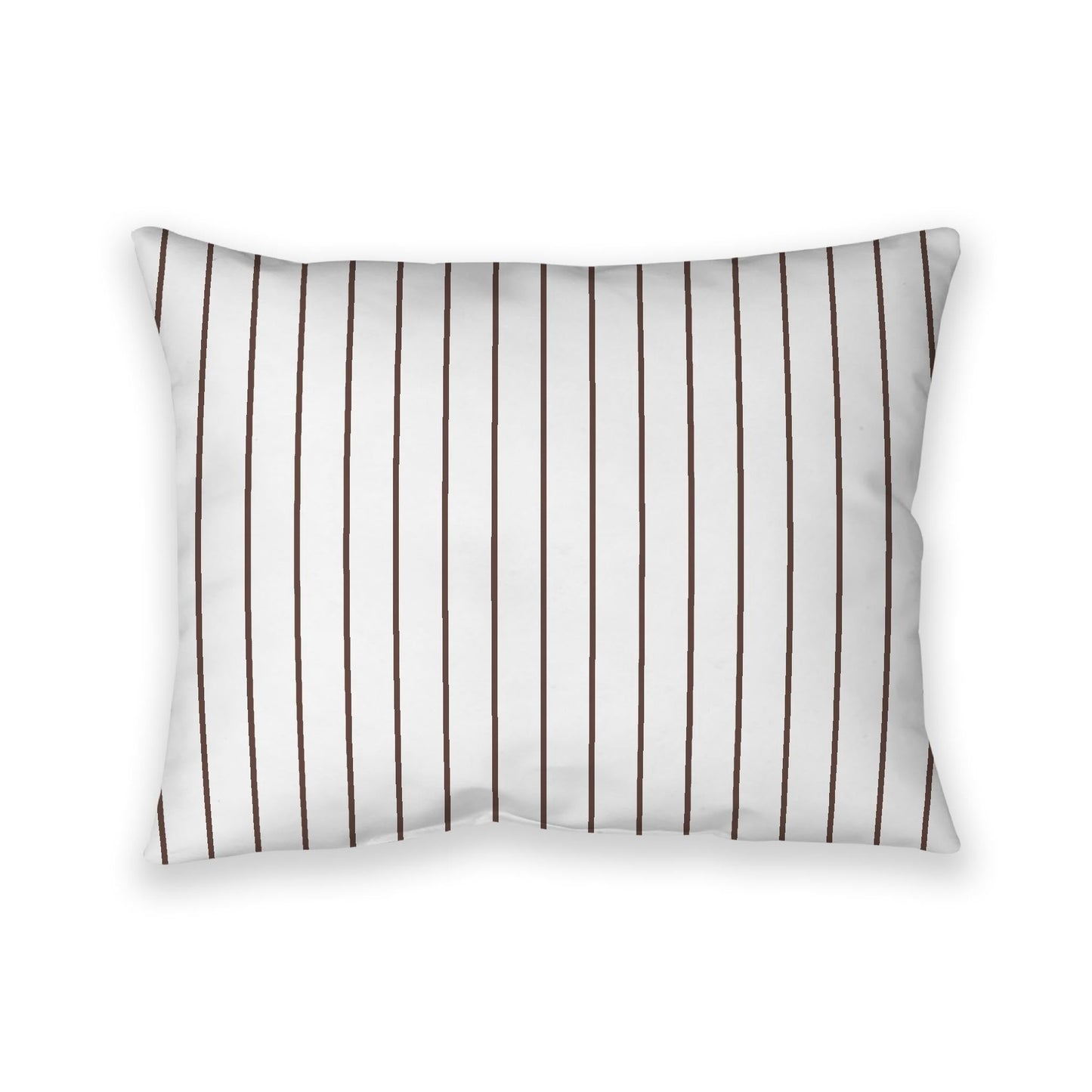 Off-White Cotton Canvas Cushion Covers with Fine Brown Stripes on Front, CACU-CC-1161-151, 66 x 51 cm, 26 x 20 inches