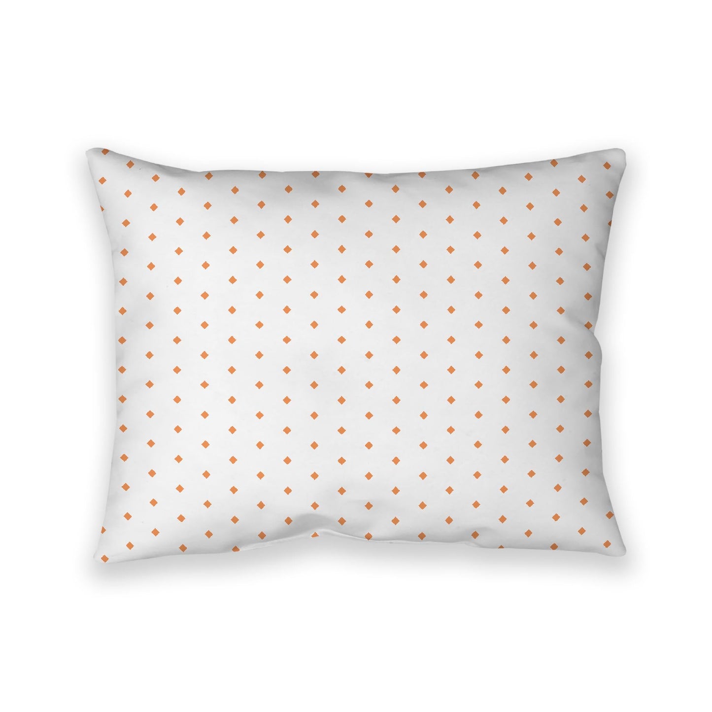 Off-White Cotton Canvas Cushion Covers with Fine Orange Diamonds on Front, CACU-CC-1181-111, 66 x 51 cm, 26 x 20 inches