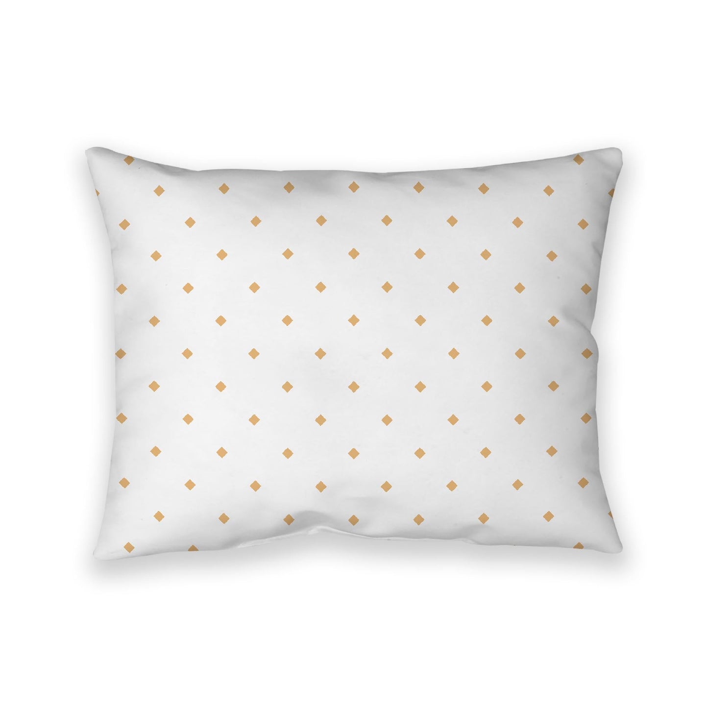 Off-White Cotton Canvas Cushion Covers with Orange Diamonds on Front, CACU-CC-1232-101, 66 x 51 cm, 26 x 20 inches