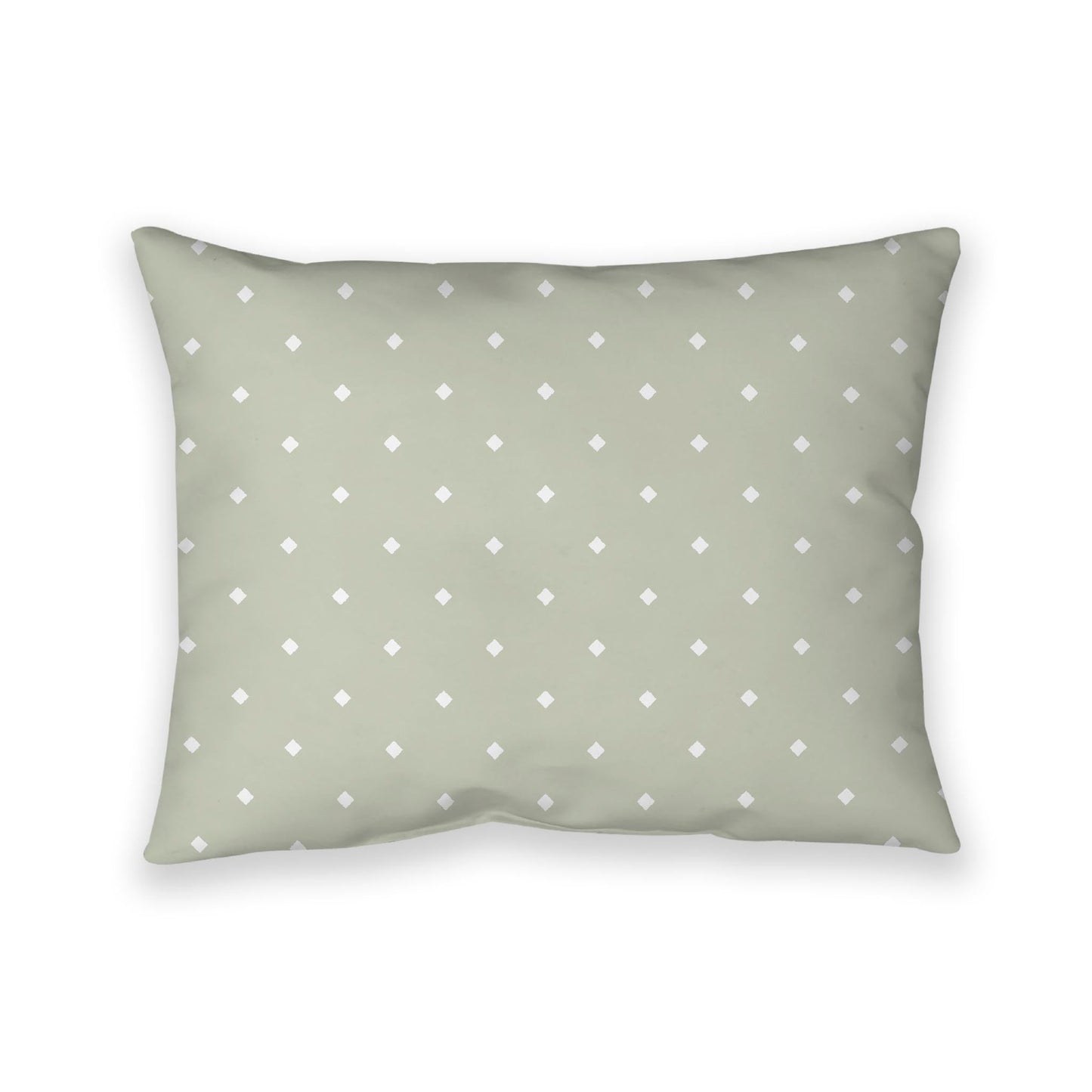 Pale Green Cotton Canvas Cushion Covers with Off-White Diamonds on Front, CACU-CC-1241-102, 66 x 51 cm, 26 x 20 inches