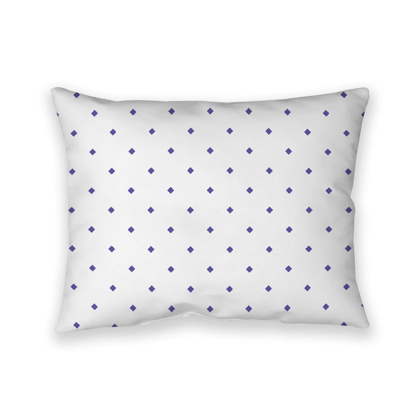 Off-White Cotton Canvas Cushion Covers with Purple Diamonds on Front, CACU-CC-1300-101, 66 x 51 cm, 26 x 20 inches