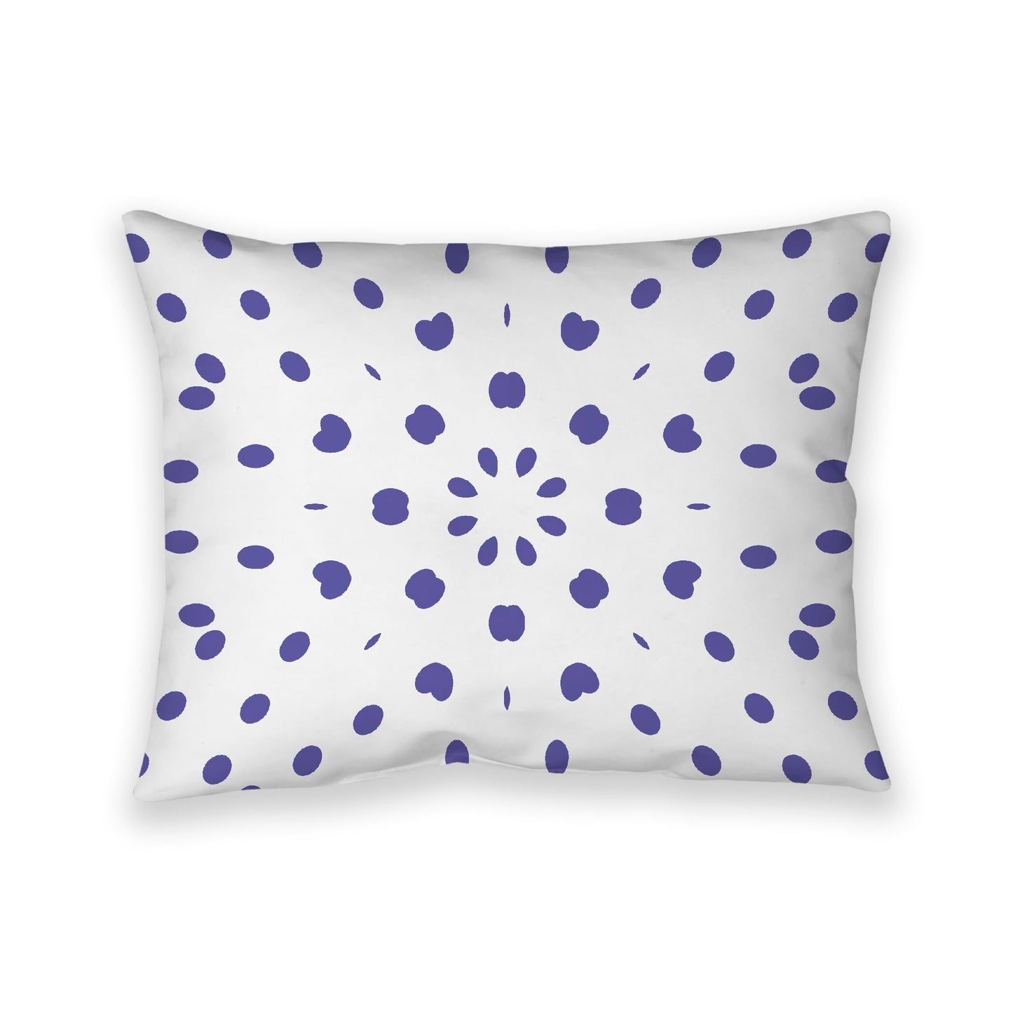 Off-White Cotton Canvas Cushion Covers with Purple Burst Pattern on Front, CACU-CC-1300-231, 66 x 51 cm, 26 x 20 inches