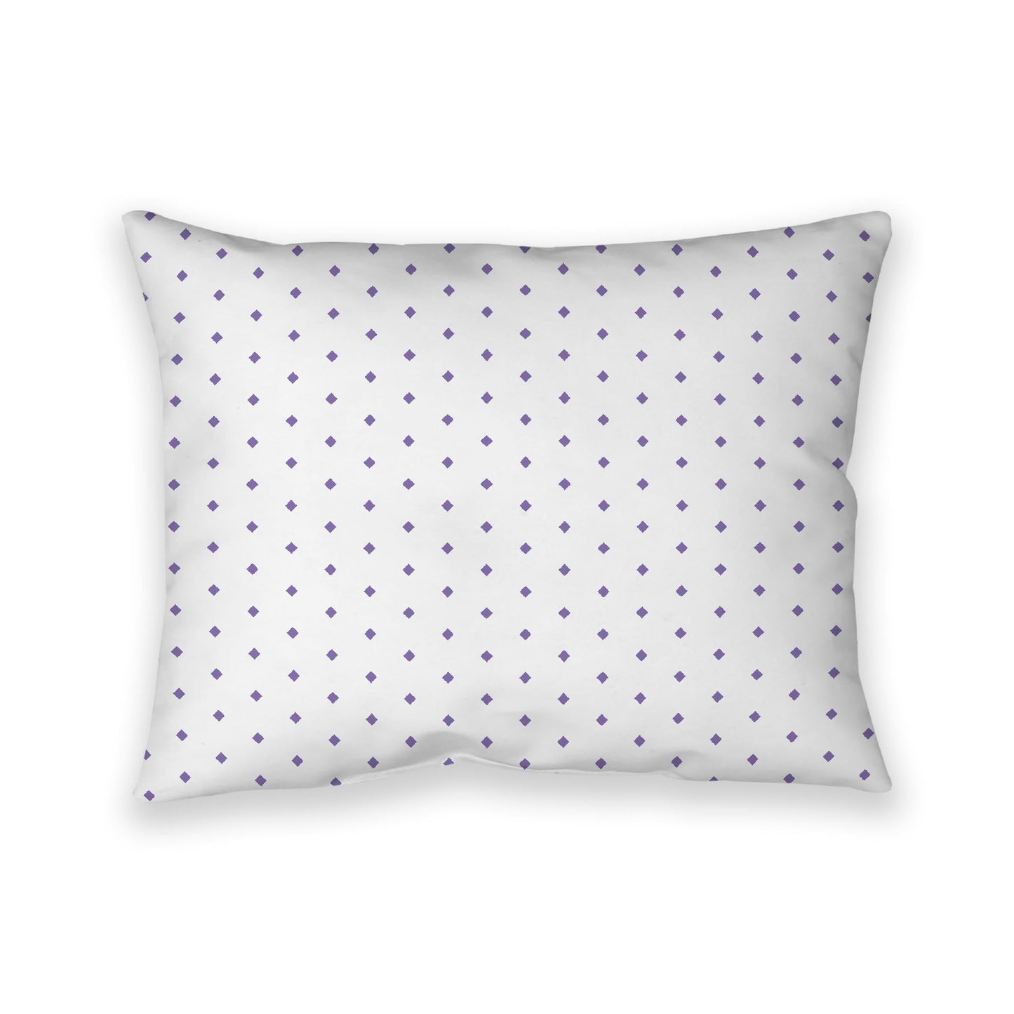 Off-White Cotton Canvas Cushion Covers with Fine Purple Diamonds on Front, CACU-CC-1320-111, 66 x 51 cm, 26 x 20 inches