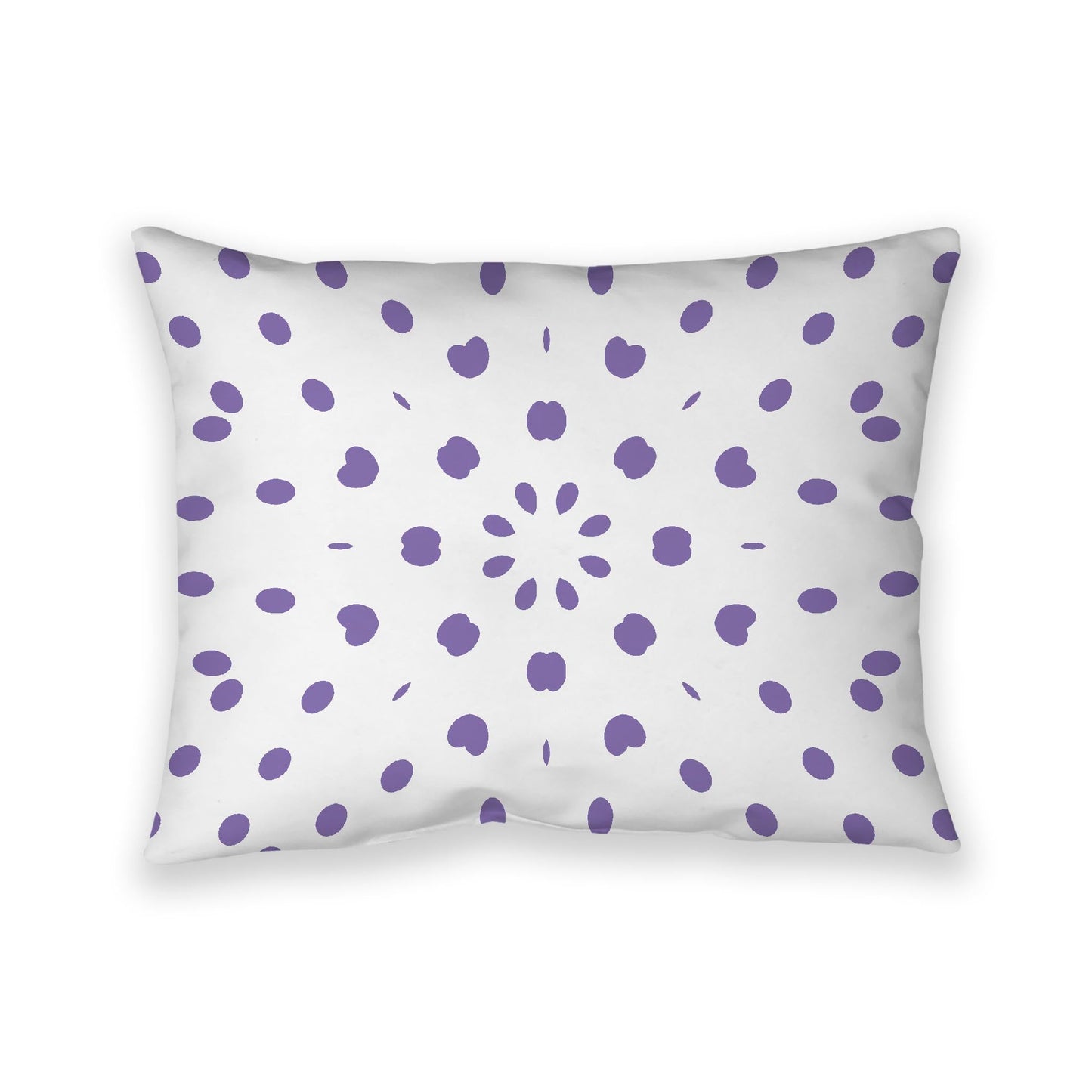 Off-White Cotton Canvas Cushion Covers with Purple Burst Pattern on Front, CACU-CC-1320-231, 66 x 51 cm, 26 x 20 inches