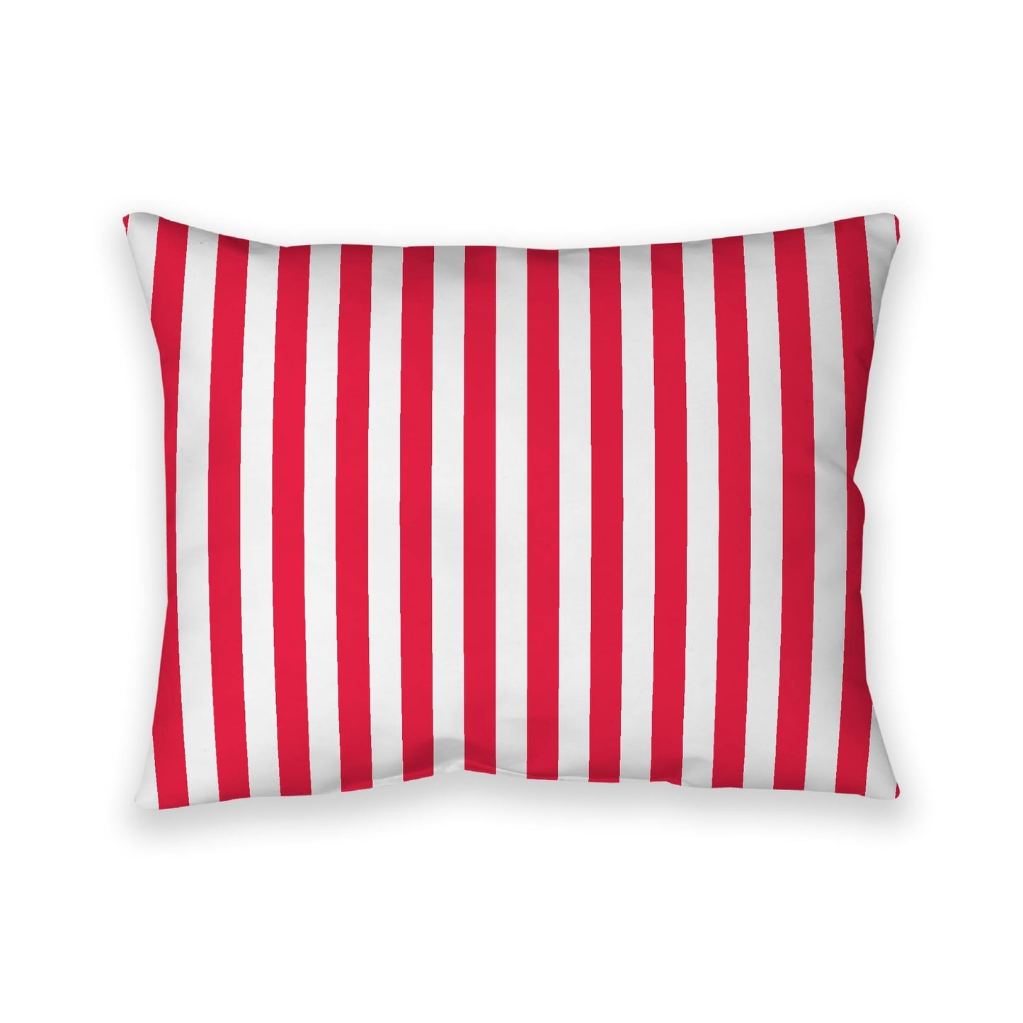 Off-White Cotton Canvas Cushion Covers with Red Bars on Front, CACU-CC-1330-051, 66 x 51 cm, 26 x 20 inches
