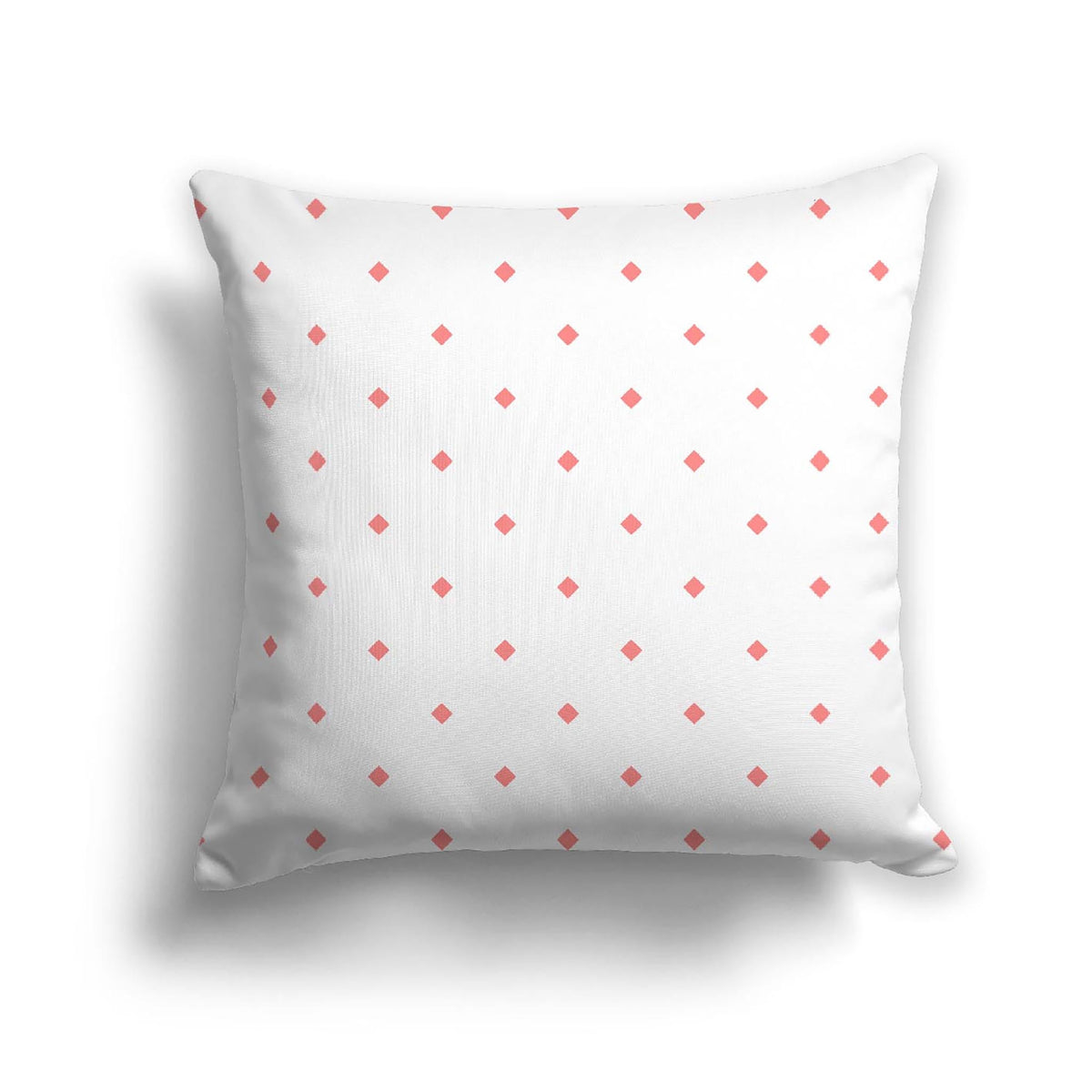 Off-White Cotton Canvas Cushion Covers with Pink Diamonds on Front #CACU-CC-1340-101