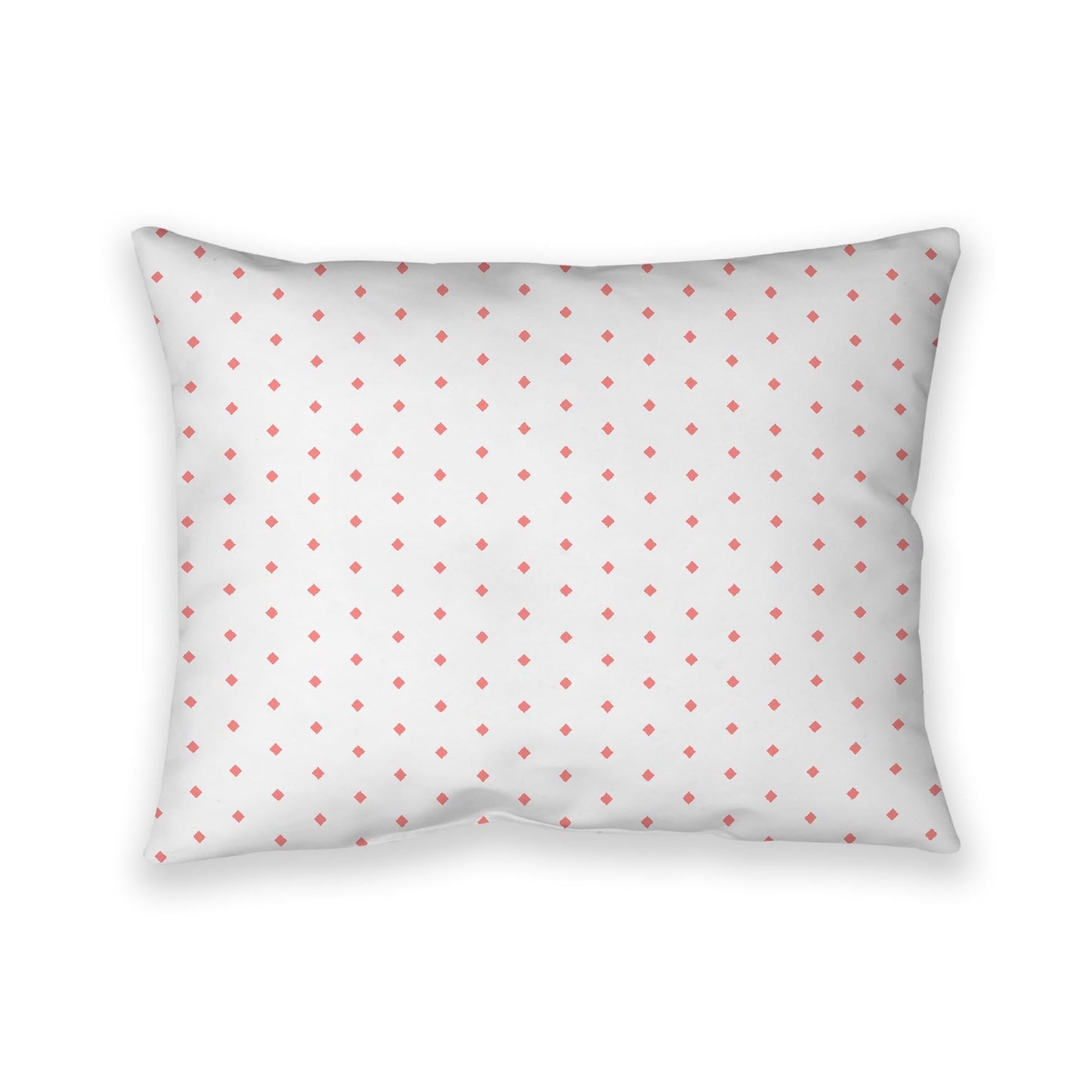 Off-White Cotton Canvas Cushion Covers with Fine Pink Diamonds on Front, CACU-CC-1340-111, 66 x 51 cm, 26 x 20 inches