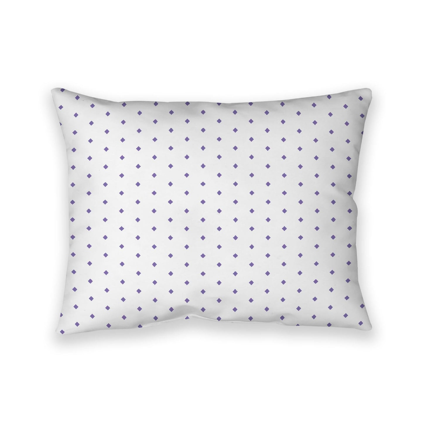 Off-White Cotton Canvas Cushion Covers with Fine Purple Diamonds on Front, CACU-CC-1350-111, 66 x 51 cm, 26 x 20 inches
