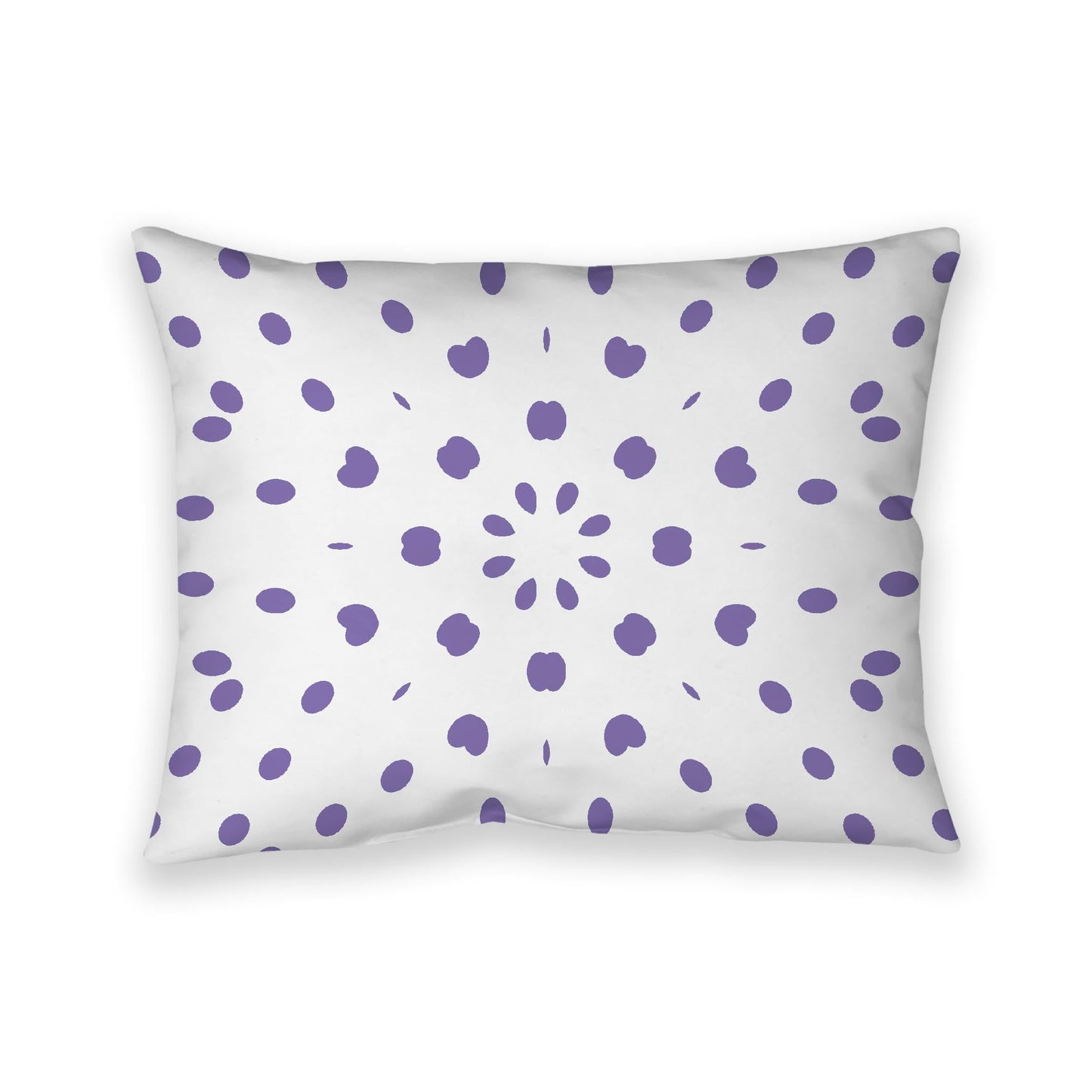 Off-White Cotton Canvas Cushion Covers with Purple Burst Pattern on Front, CACU-CC-1350-231, 66 x 51 cm, 26 x 20 inches